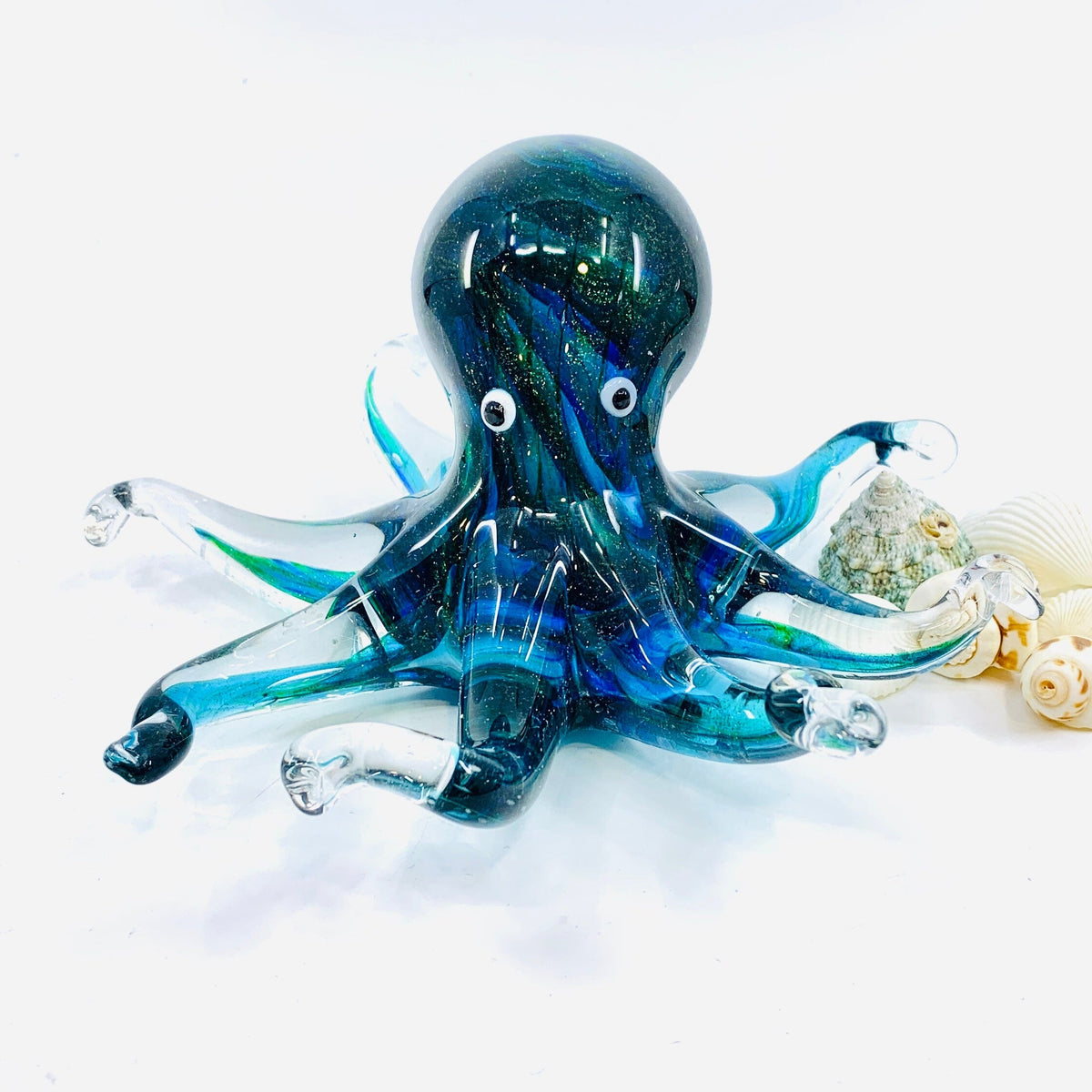 Blue Sparkle Octopus Paperweight