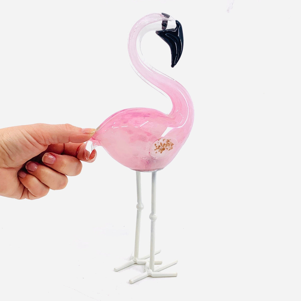 Elegant Flamingo Statue Diamond Star 