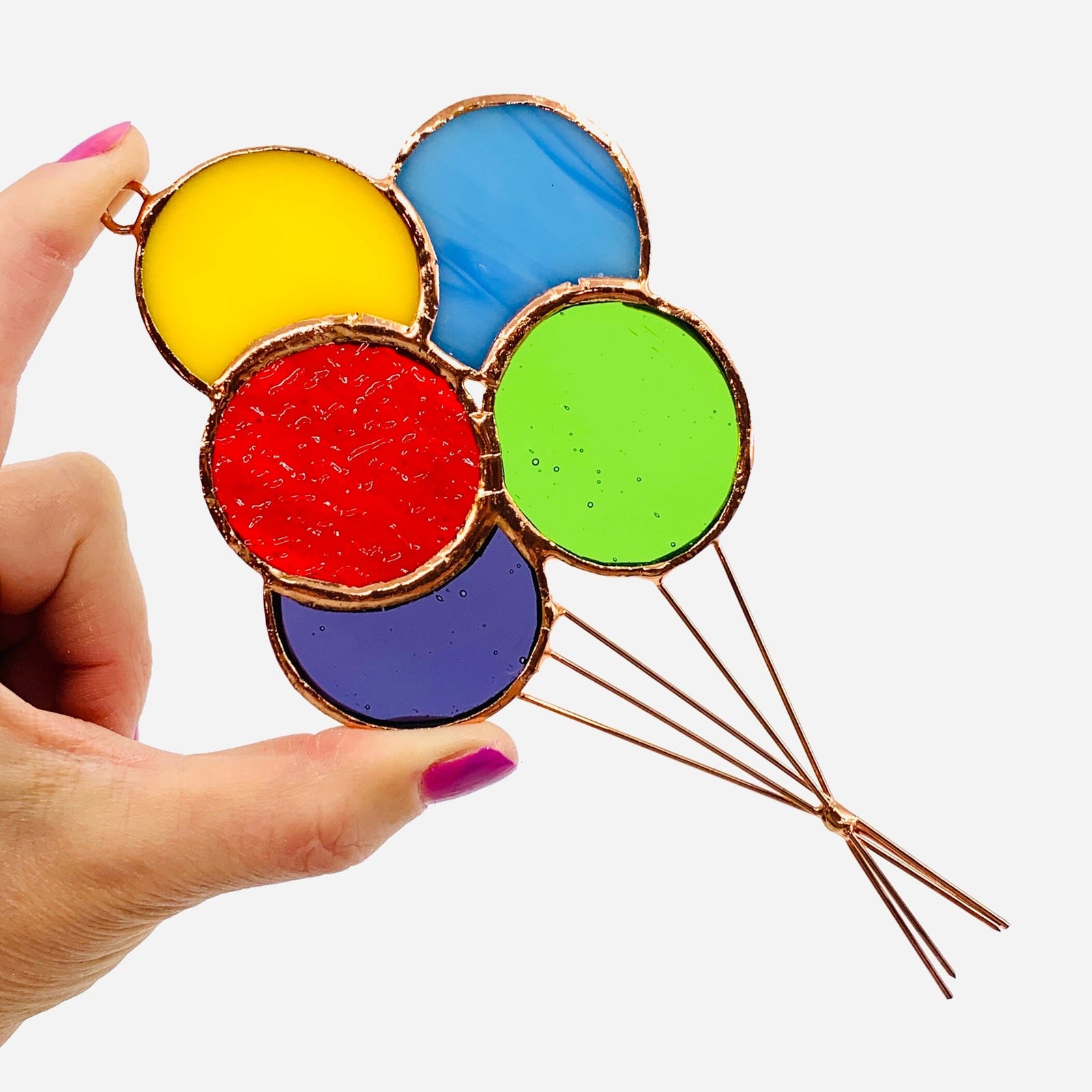 Stained Glass Suncatcher, Birthday Balloons Decor Gift Essentials 