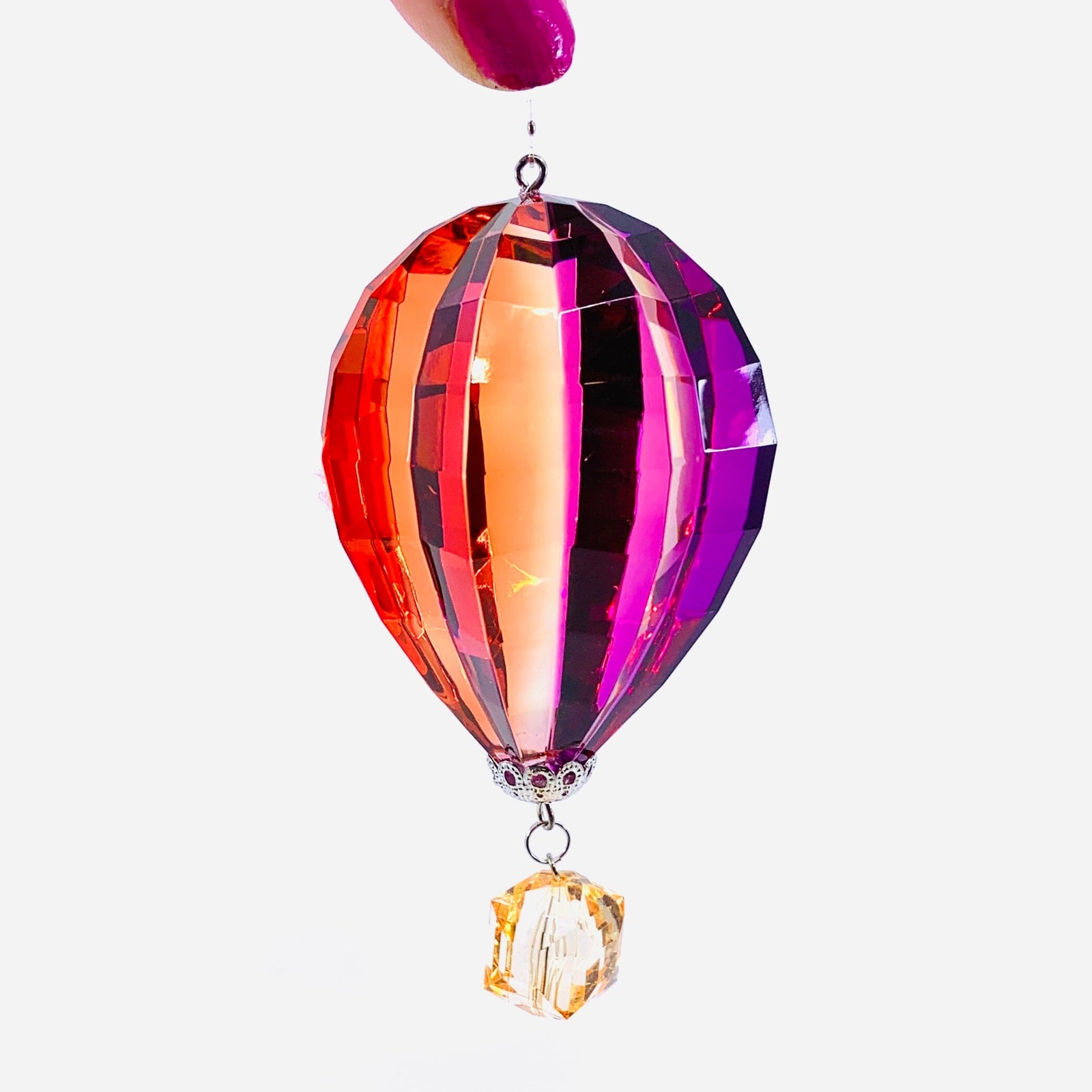 Hot Air Balloon Crystal Ornament, 6 Ornament GANZ 