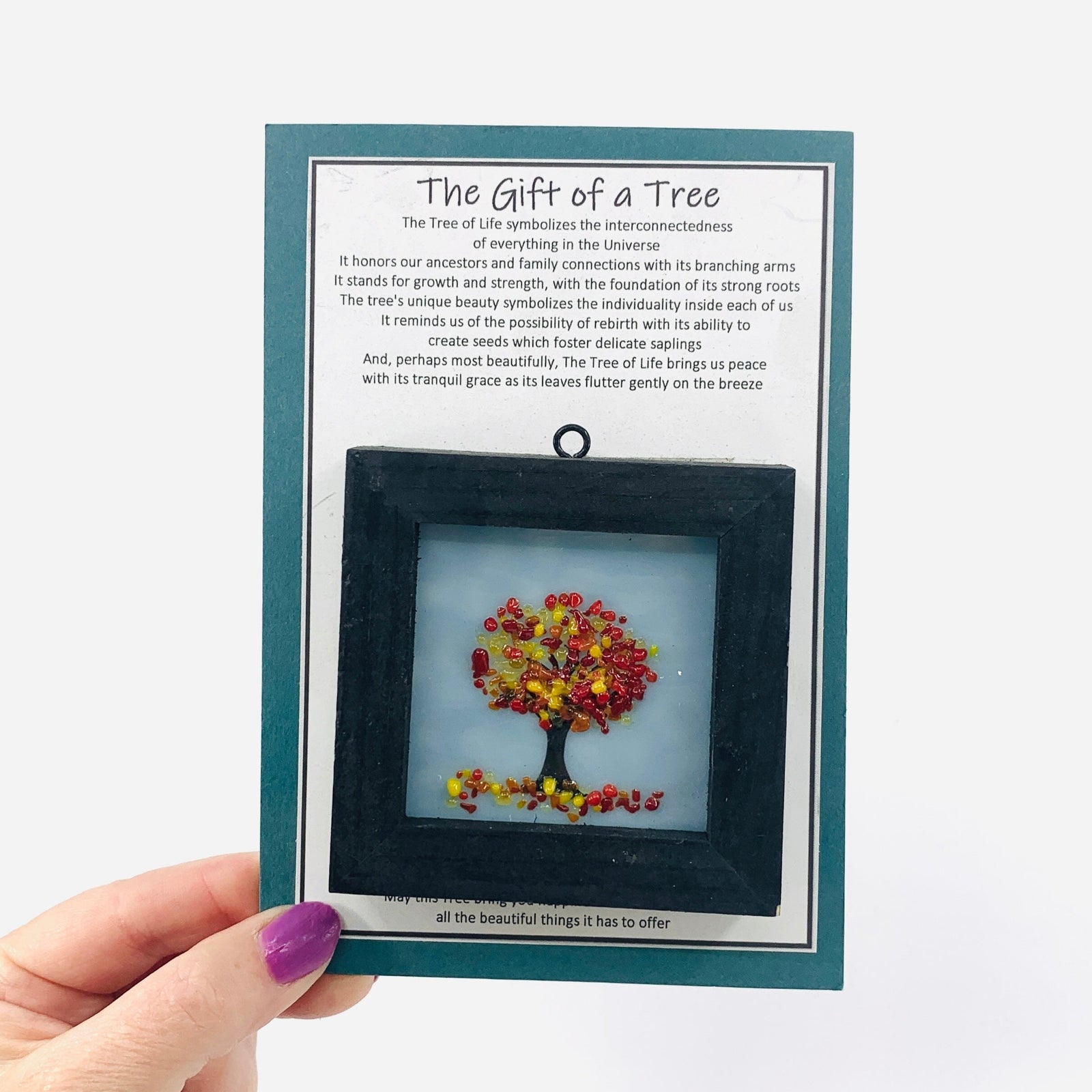 Fused Glass Tree of Life Shadow Box 116 Decor Glimmer Glass Gifts 