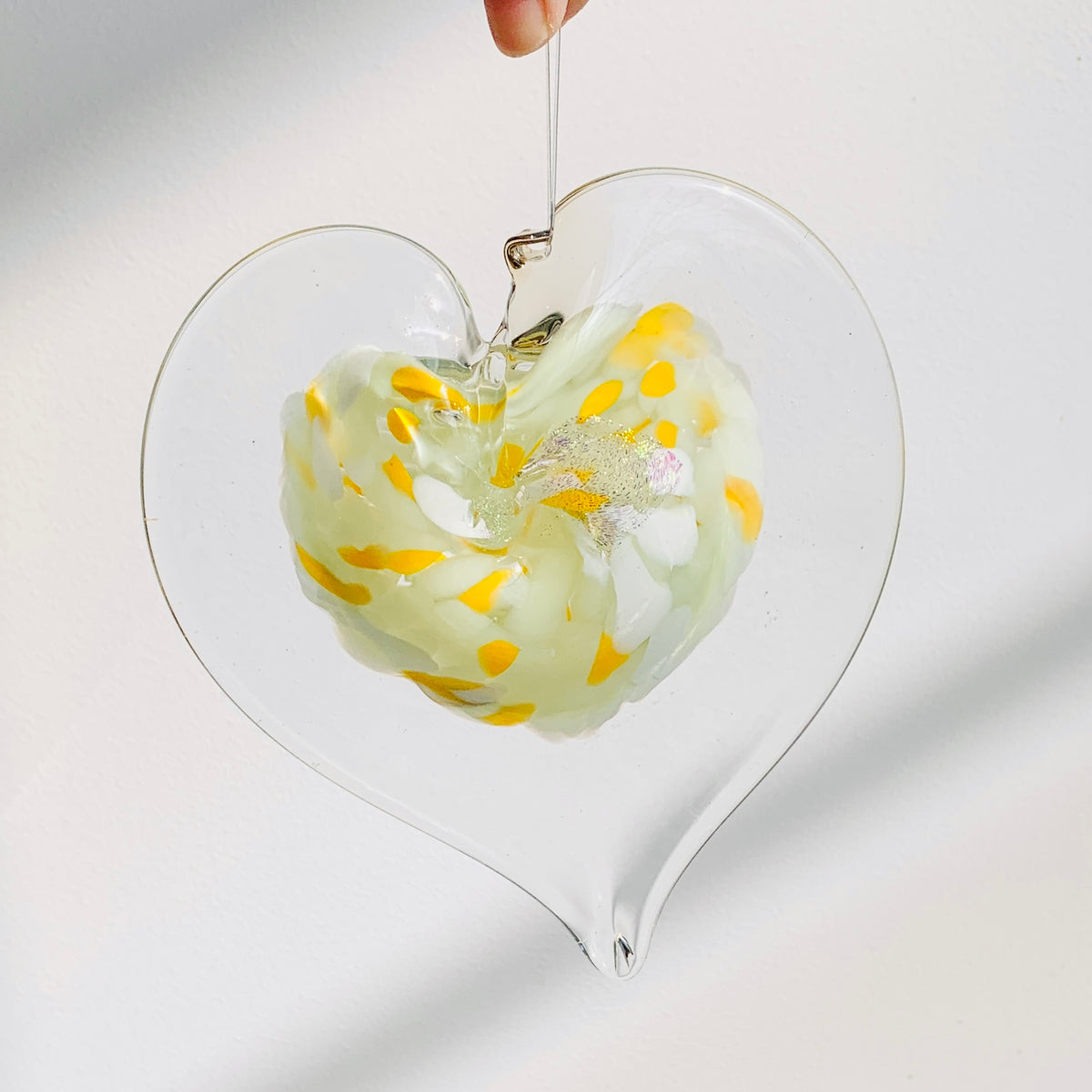Daily Pumpkin 2241 Heart Suncatcher Ornament