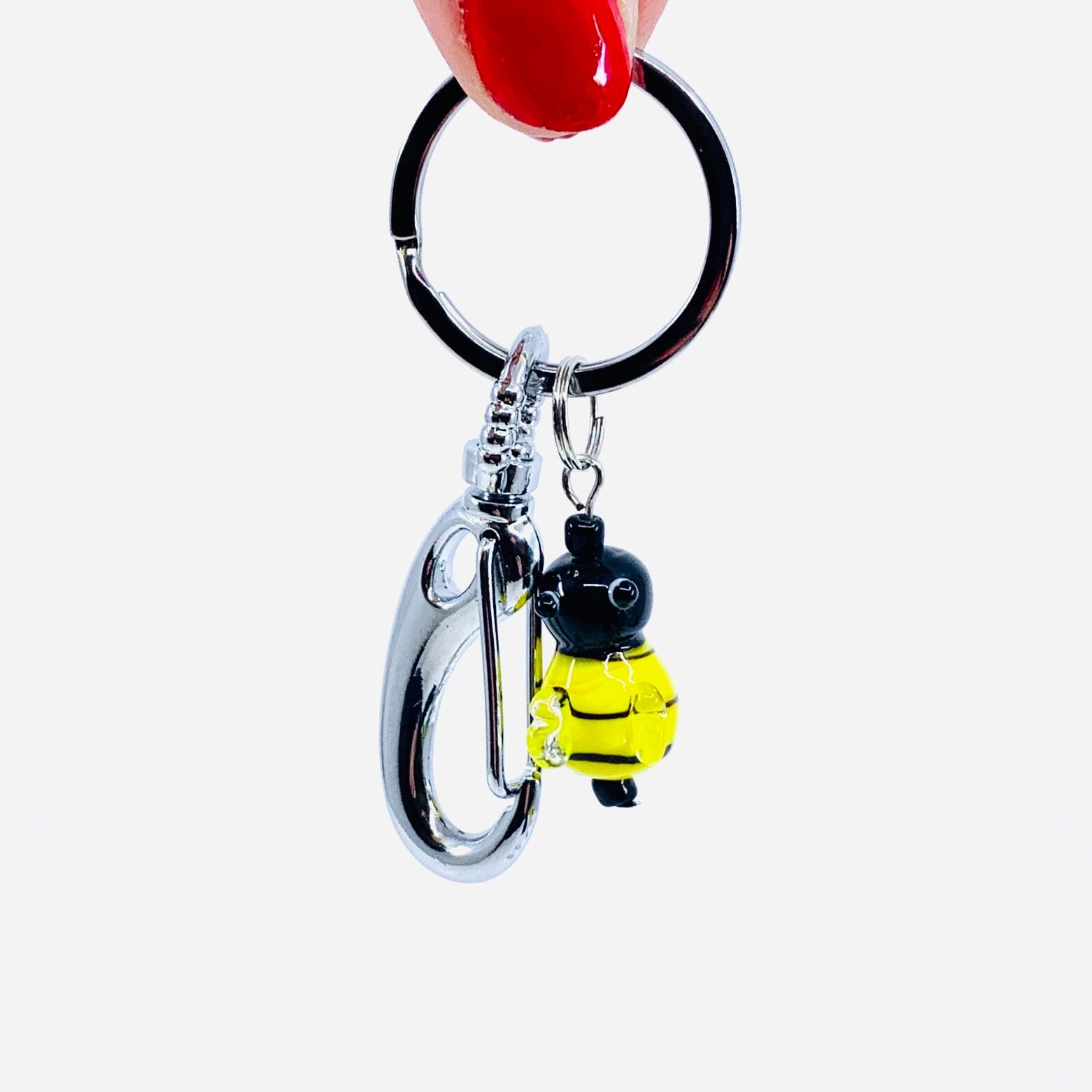 Tiny Glass Bumblebee Keychain GANZ 