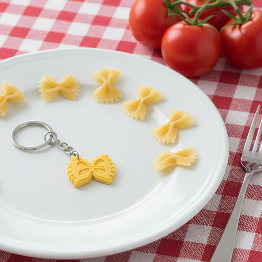 Bow Tie Pasta Keychain