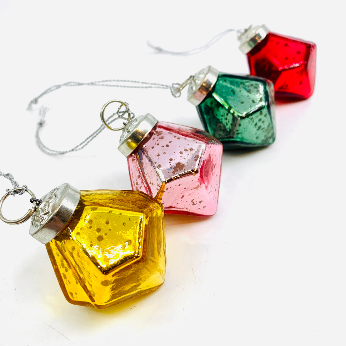 Glass Diamond Drop  Ornament