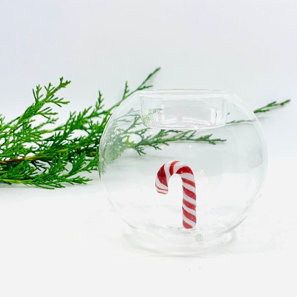 Globe Tealight Holder, Candy Cane Decor Tag 