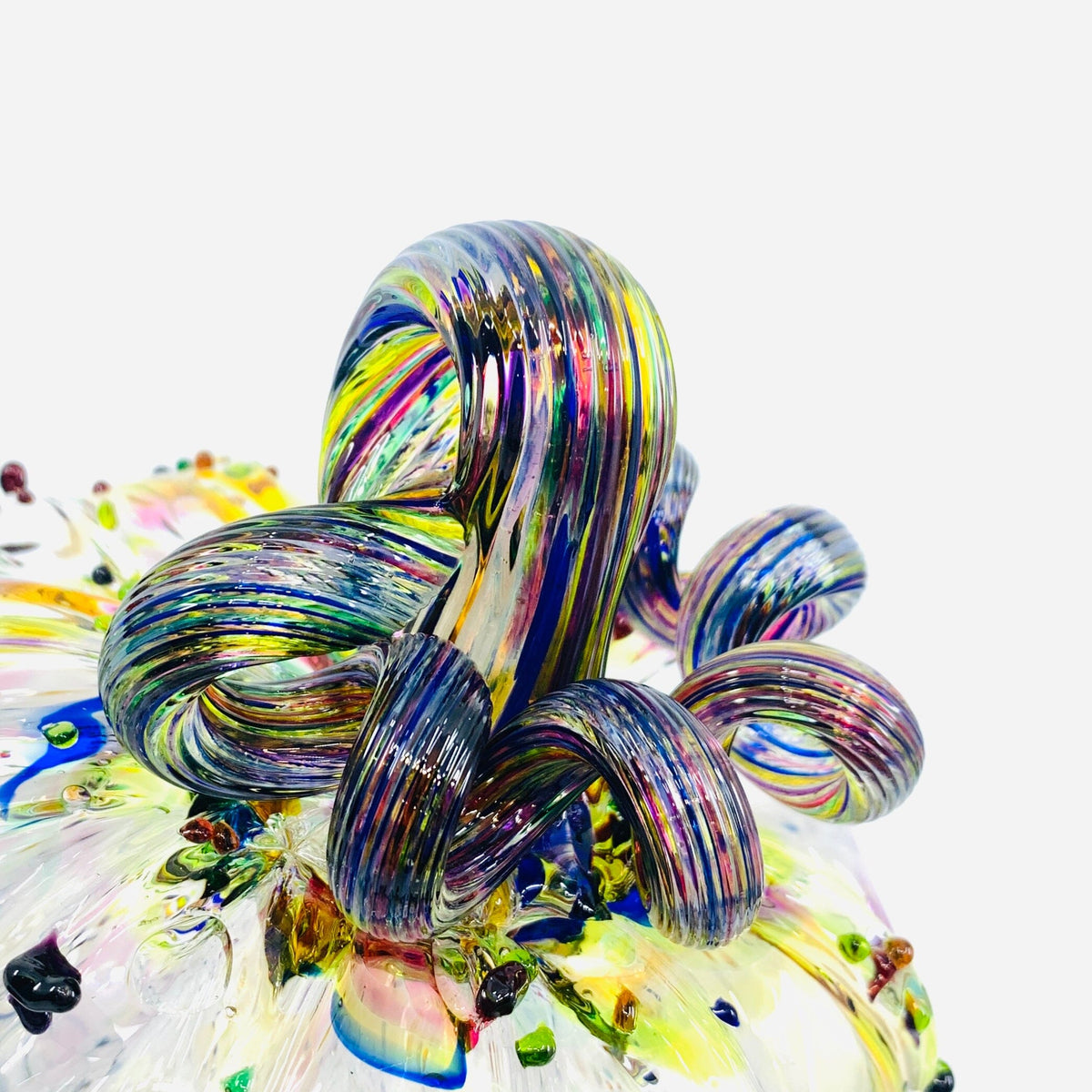 Daily Pumpkin 2848 Color-Twist Stem Squat Gabby Luke Adams Glass Blowing Studio 