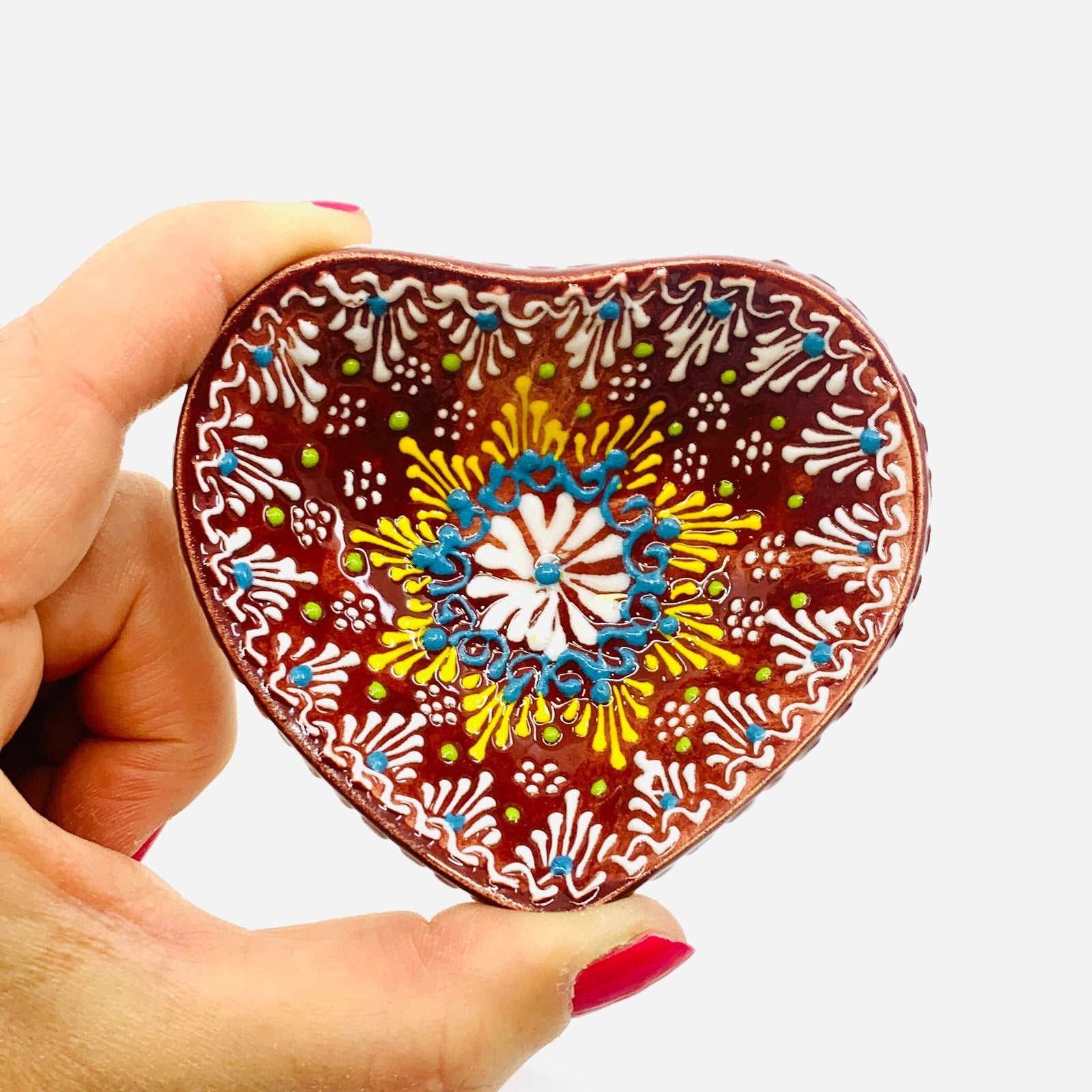 Heart Design Handmade Turkish Bowl 38 Decor Natto USA 