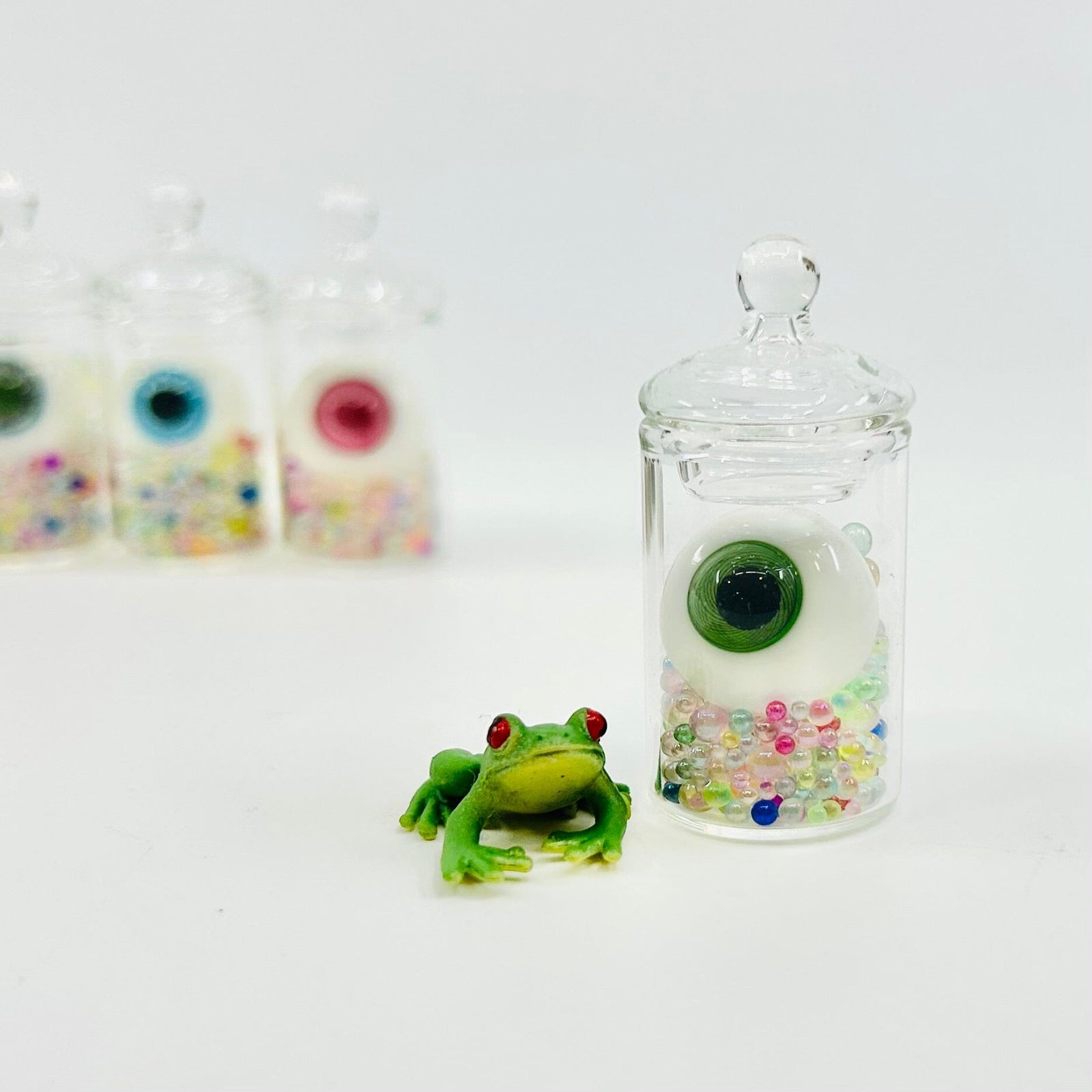 Spooky Potion Glass Eye Jars Miniature - 