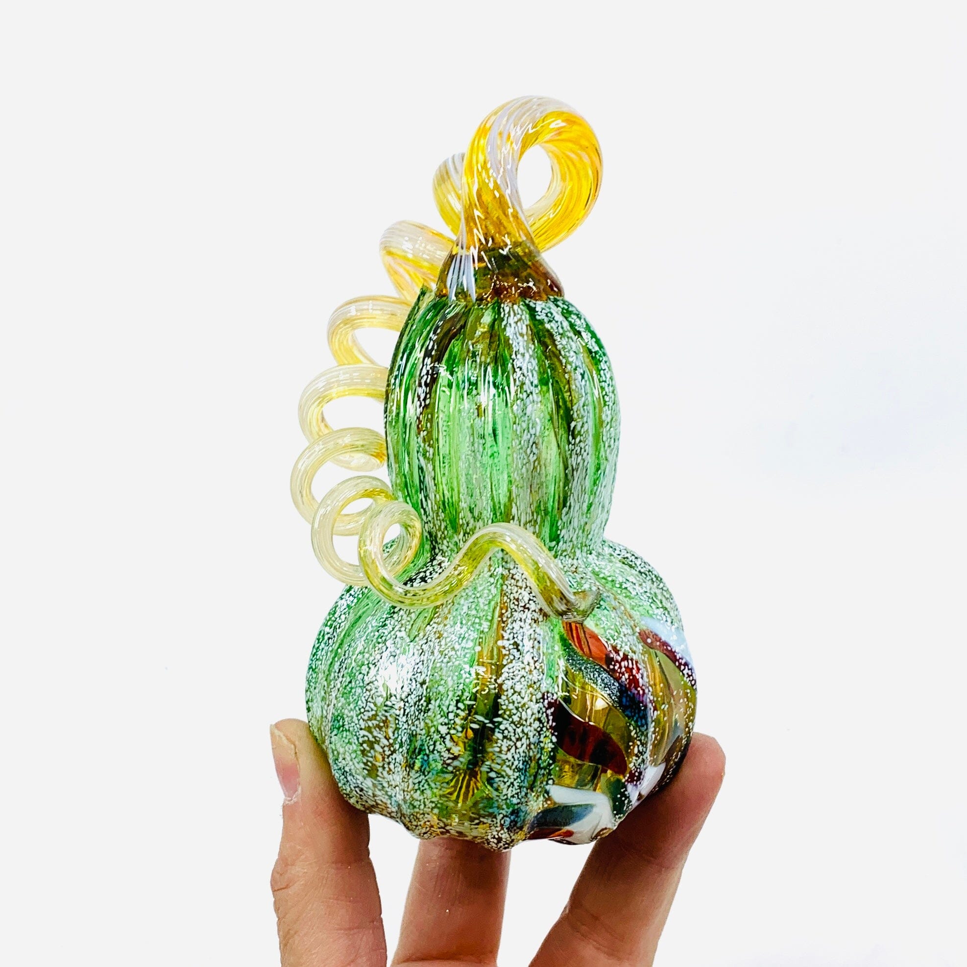 Daily Pumpkin 1607 Holiday Mini Gourd Gabby Luke Adams Glass Blowing Studio 
