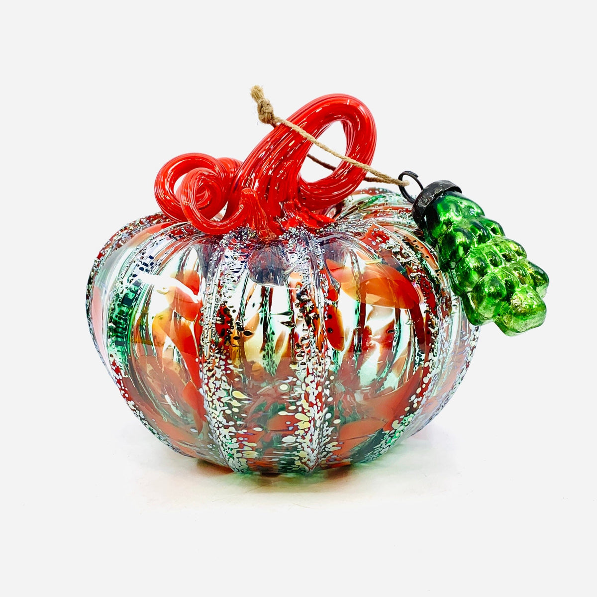 Daily Pumpkin 2125 Holiday Squat and Mercury Tree Ornament Gabby Luke Adams Glass Blowing Studio 
