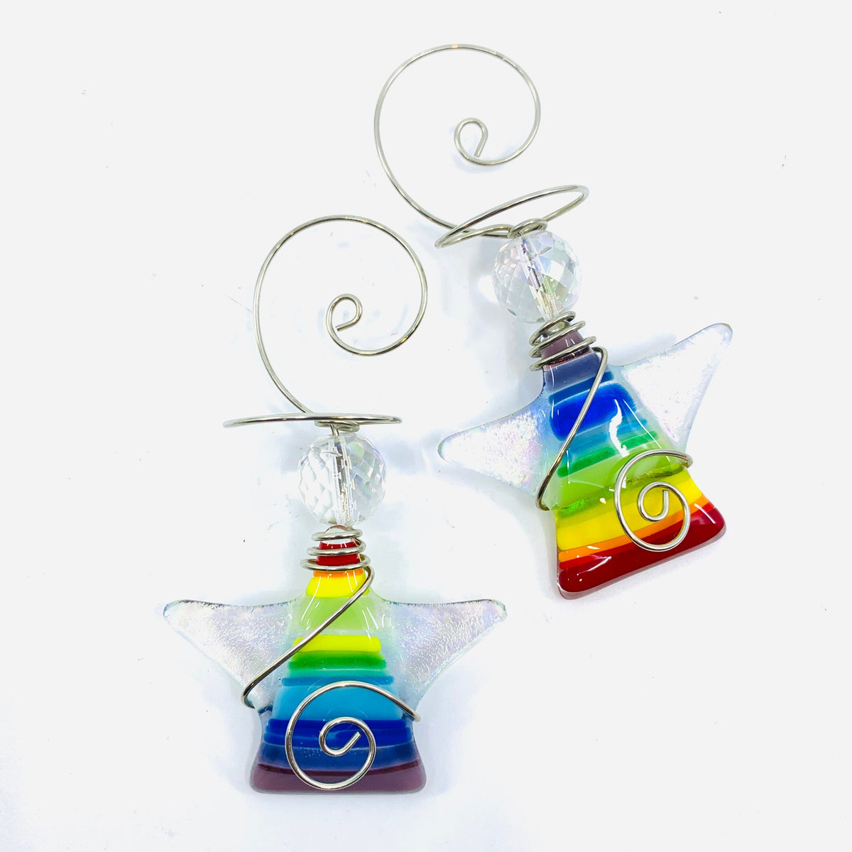 Fused Tiny Angels Ornament Haywire Art Rainbow 