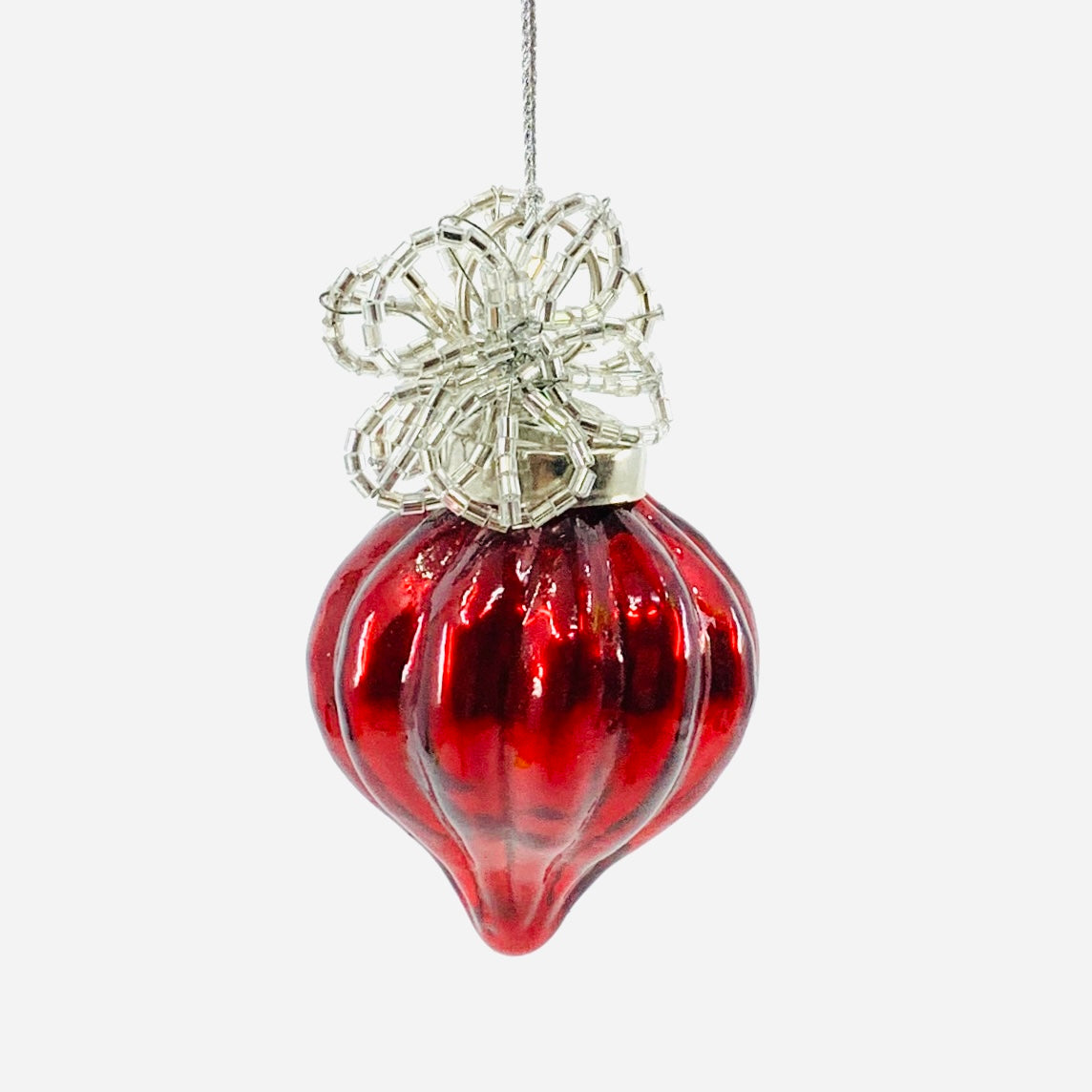 Beaded Jewel Ornament 75, Red