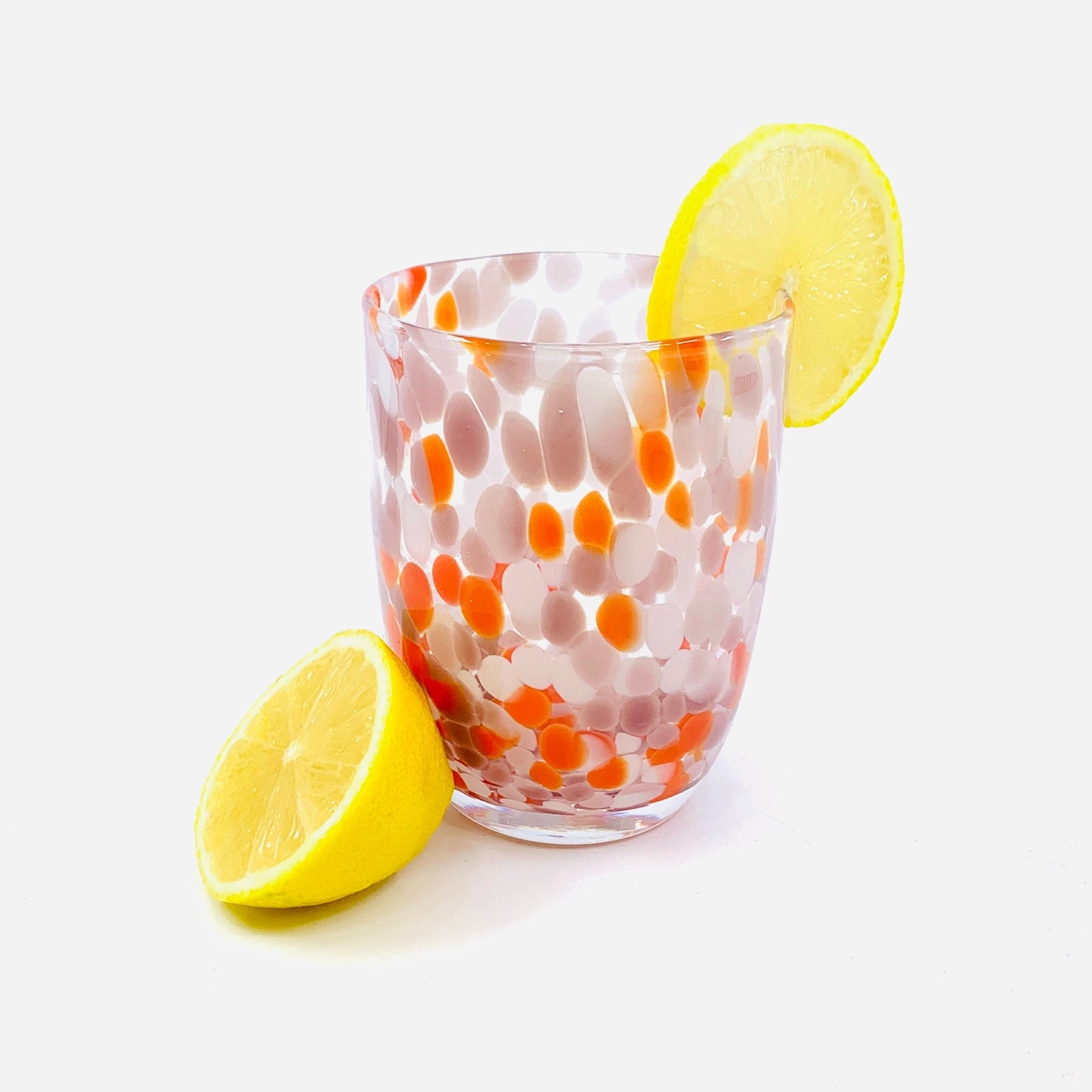 Spotted Glass Tumbler, Poppy Decor One Hundred 80 Degrees 