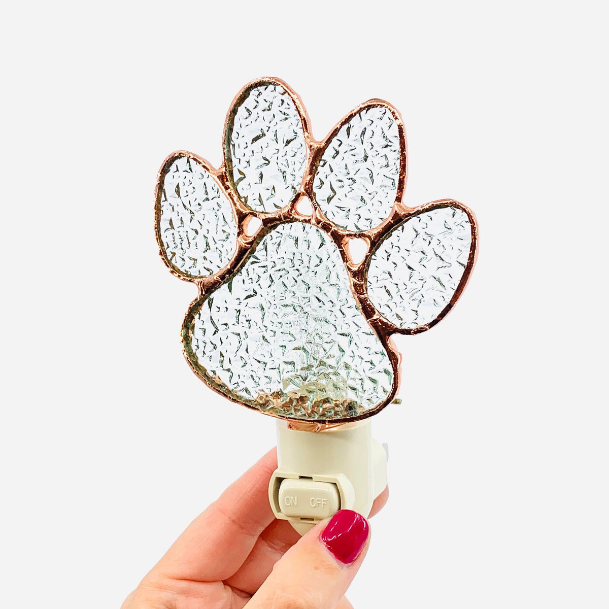 Stained Glass Paw Print Nightlight Decor Gift Essentials 