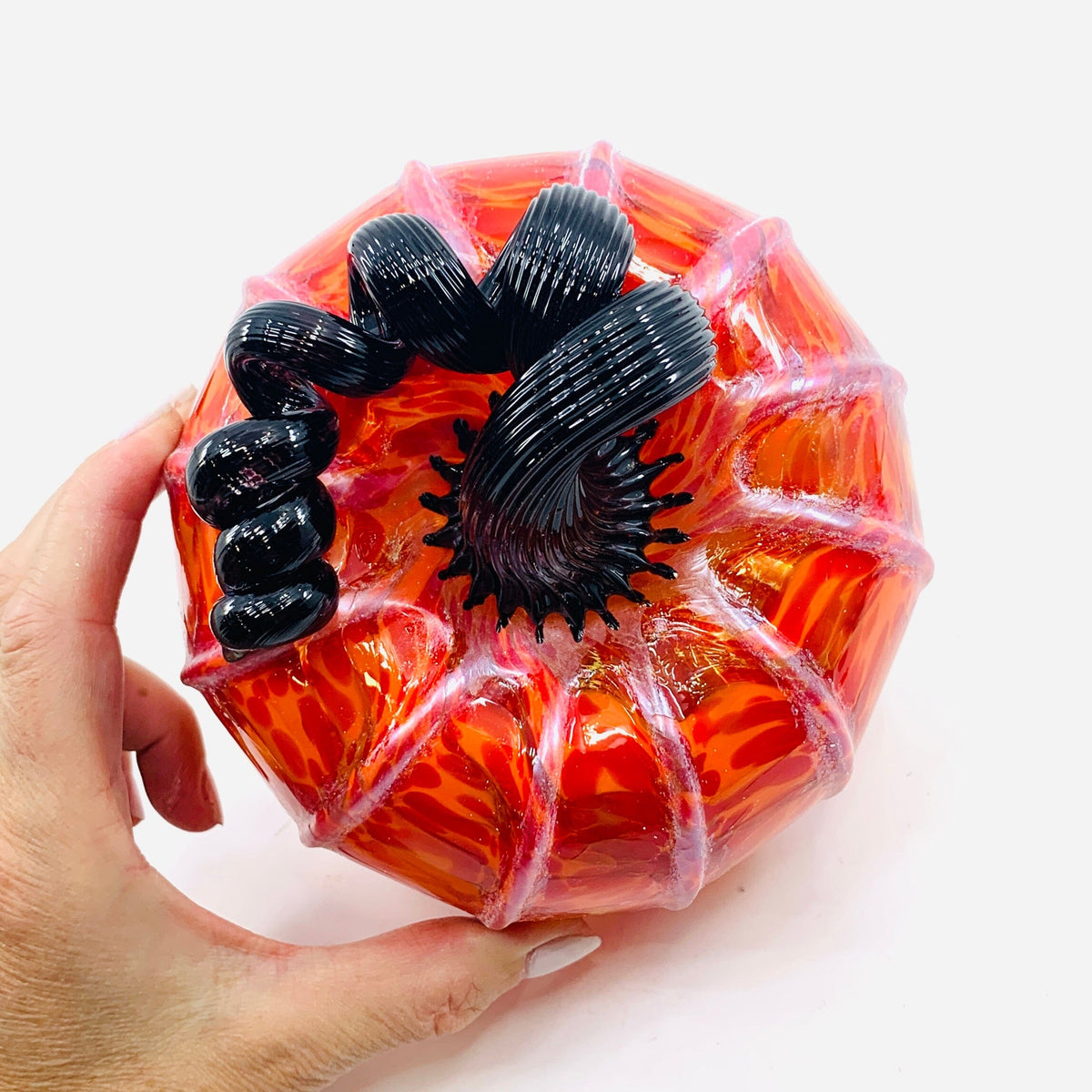 Daily Pumpkin 593 Fall Shimmer Squat Daily Pumpkin Luke Adams Glass Blowing Studio 
