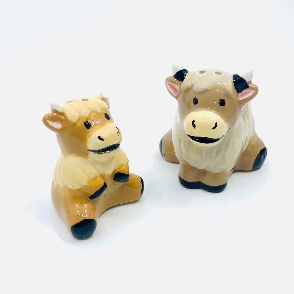 Highland Coos Salt and Pepper Shakers Decor GANZ 