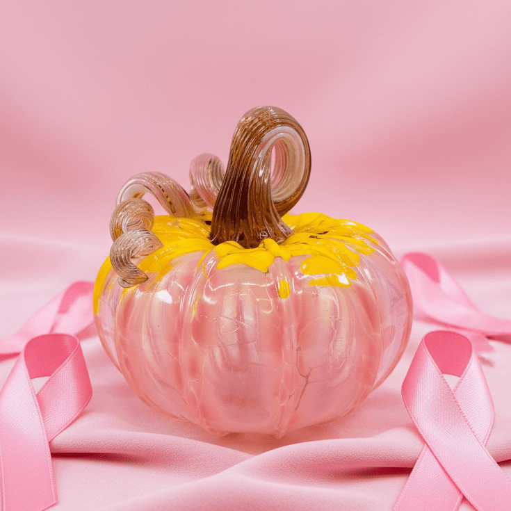 Daily Pumpkin 1644 Breast Cancer Awareness Sample Squat Gabby Luke Adams Glass Blowing Studio 
