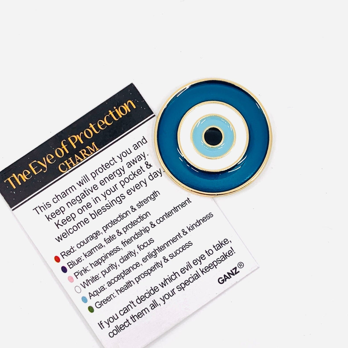 The Eye of Protection Charm PT160 Miniature GANZ Aqua 