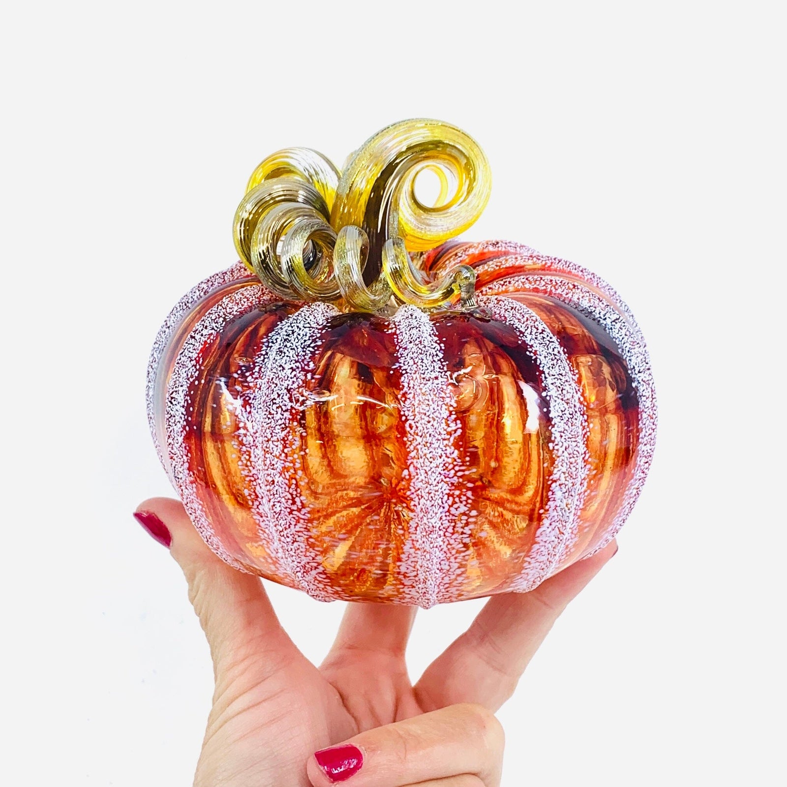 Daily Pumpkin 1932 Snowfall Squat Gabby Luke Adams Glass Blowing Studio 