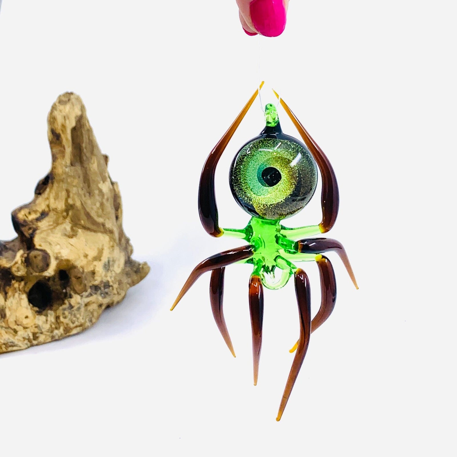 Glass Galaxy Spider Ornament, 15 Ornament WGK Glass Art Inc 