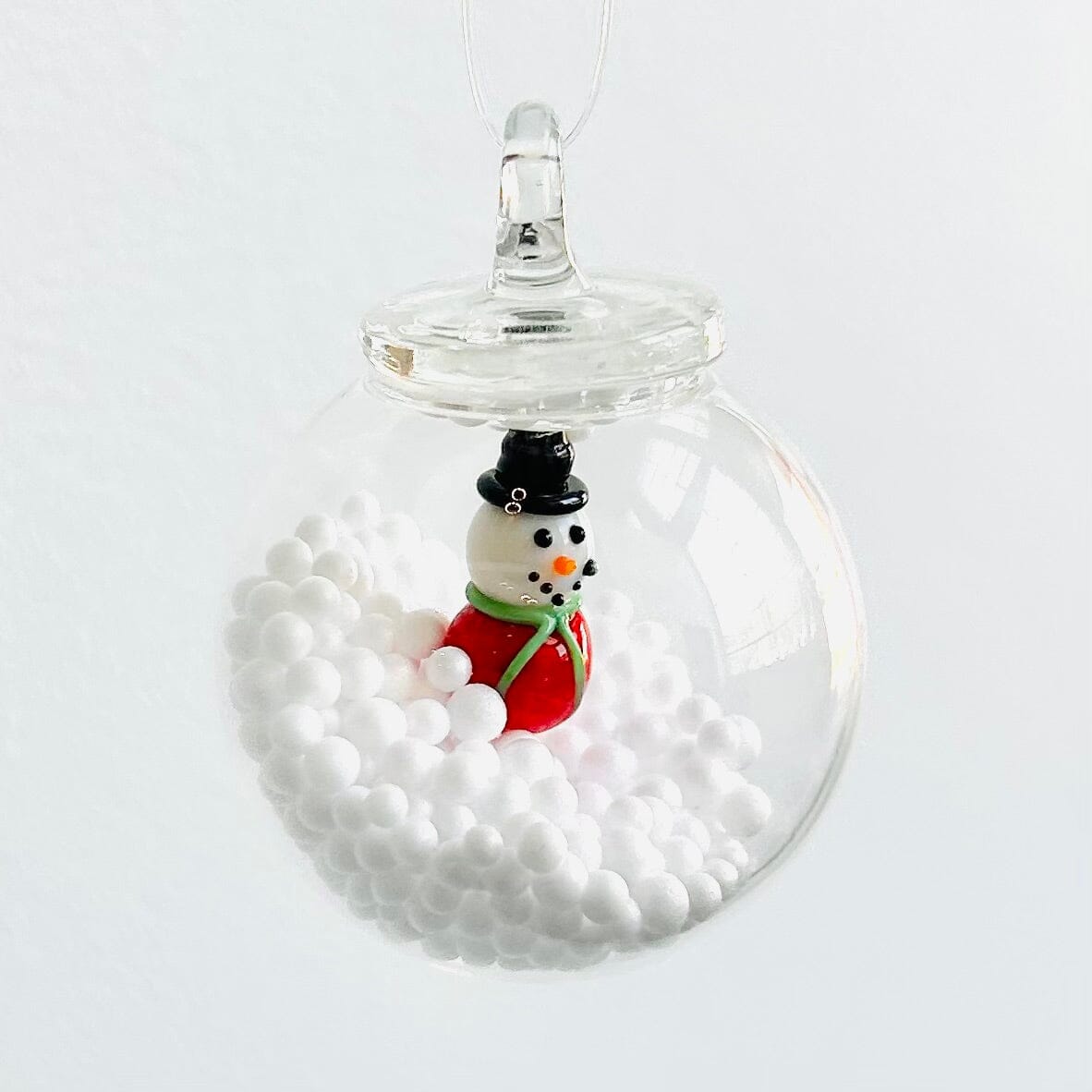 Glass Snow Globe Ornament, Snowman Decor Creative Co-op 
