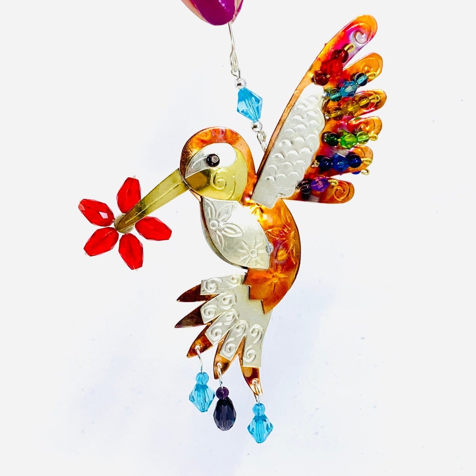 Mixed Metal Ornament, Hummingbird 3 Ornament Pilgrim Imports 