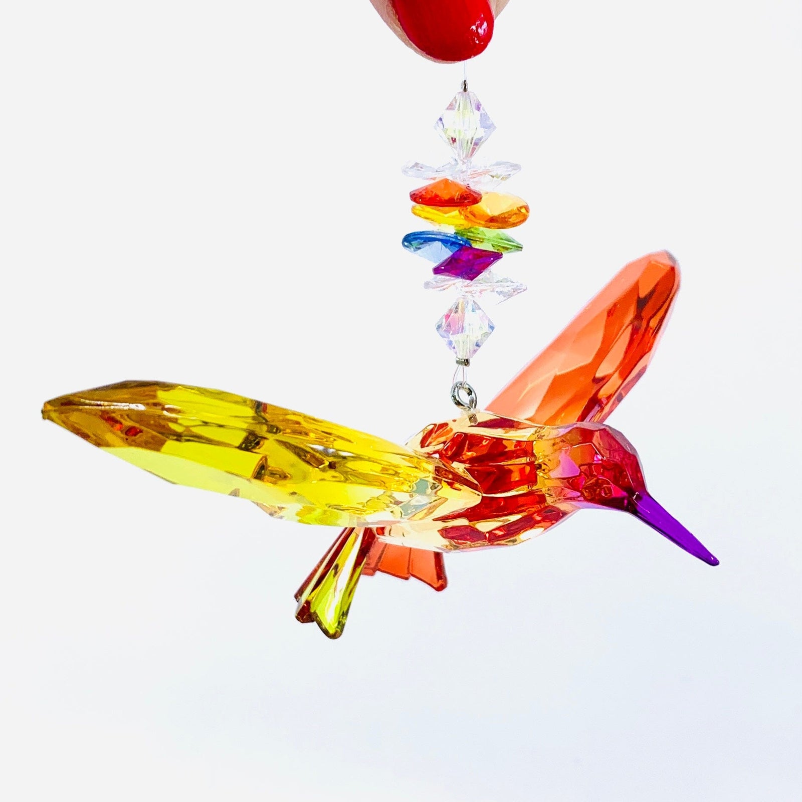 Hummingbird Crystal Ornament, 4 Ornament GANZ 