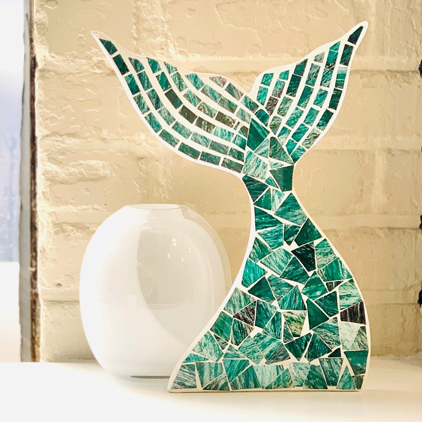 Whale Tail Mosaic Wall Plaque Chesapeake Bay 