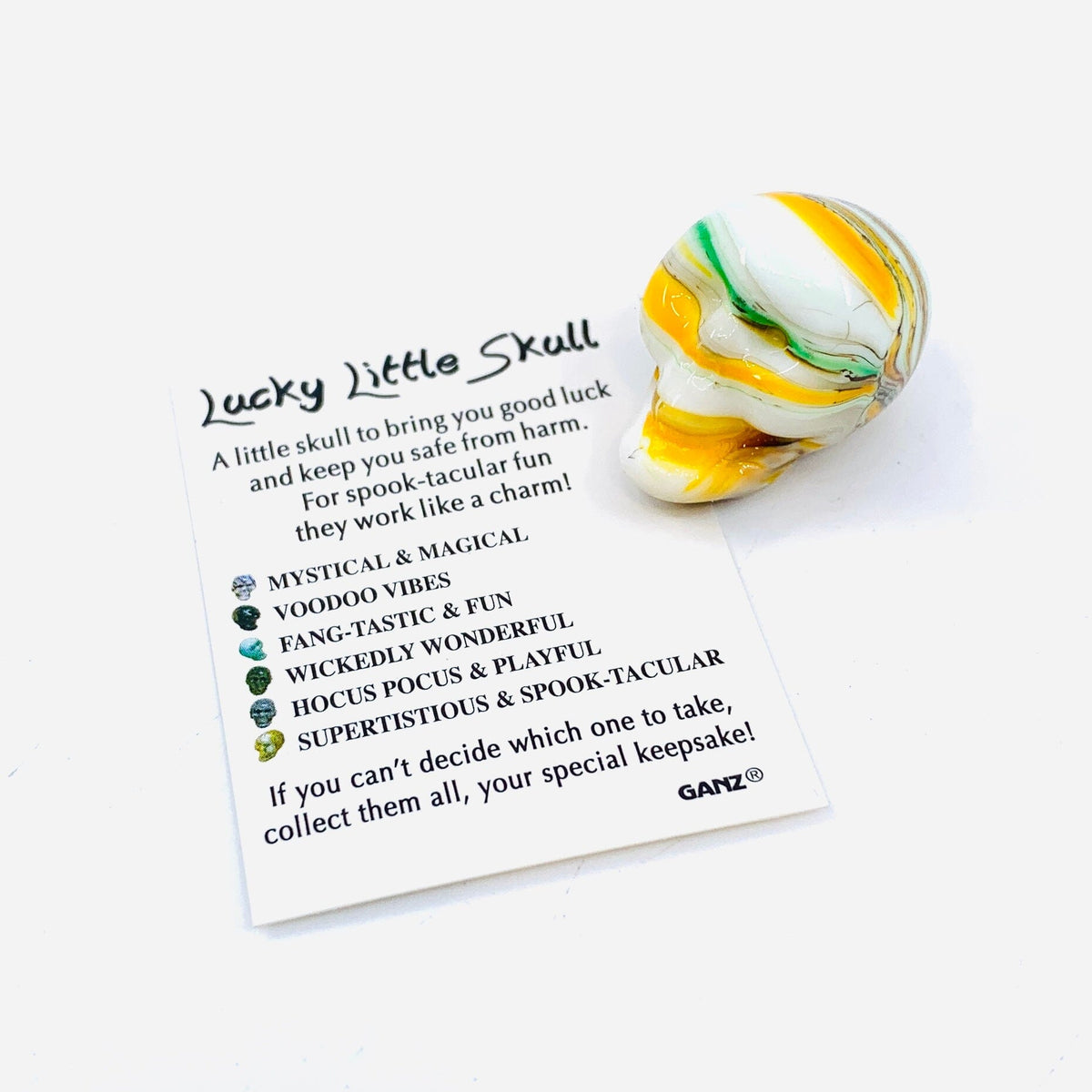 Lucky Little Skull Pocket Charm PT206 Miniature GANZ 