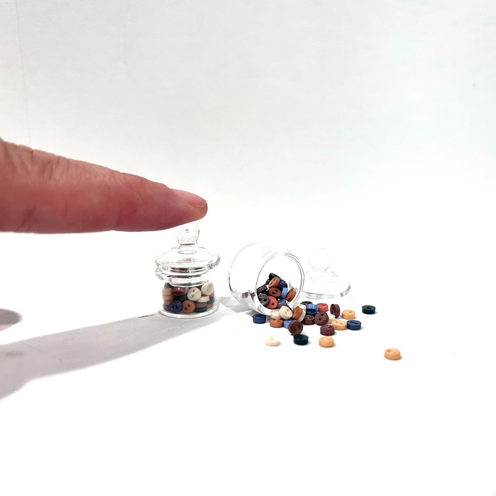 Daily Jar 224: Tiny Button Jar Miniature - 