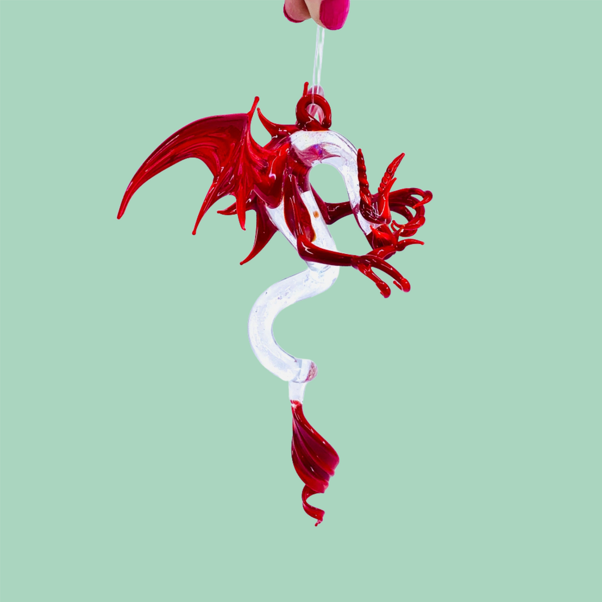 Glass Dragon Ornament, 1