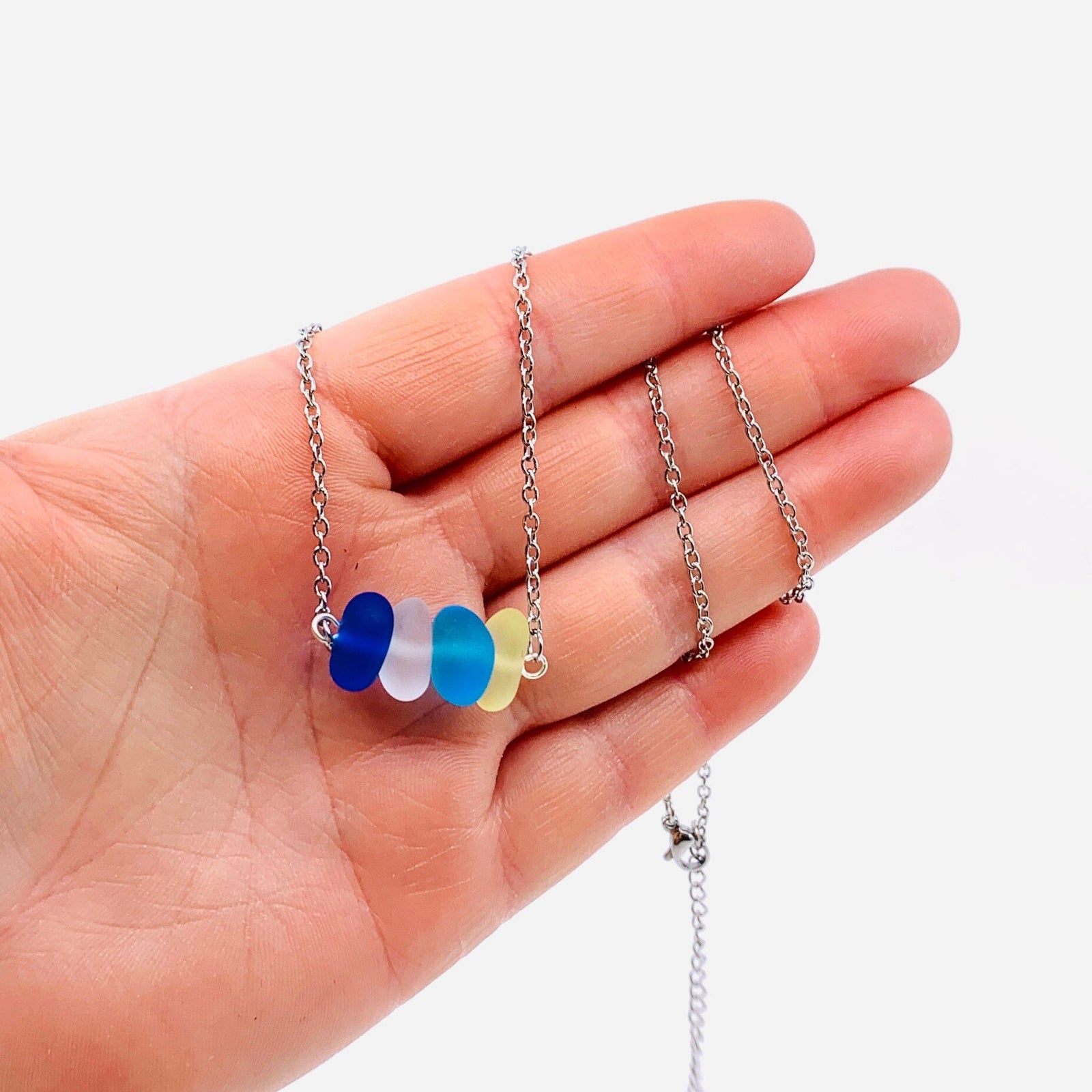 Sea Glass Necklace, Ocean - 
