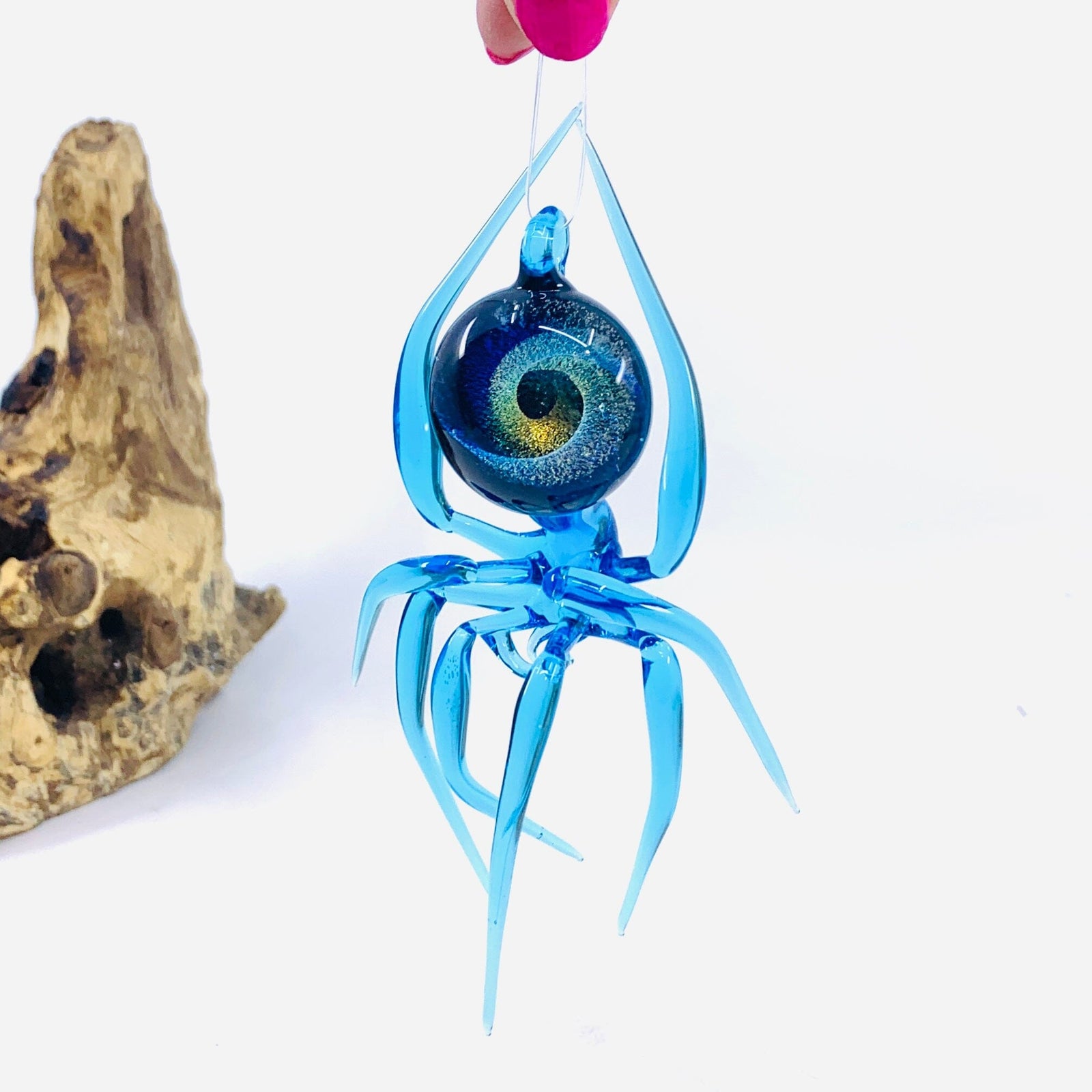 Glass Galaxy Spider Ornament, 48 Ornament WGK Glass Art Inc 