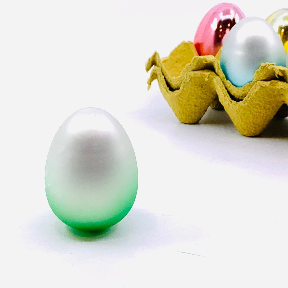 Glass Ombre Easter Eggs, Matte Green