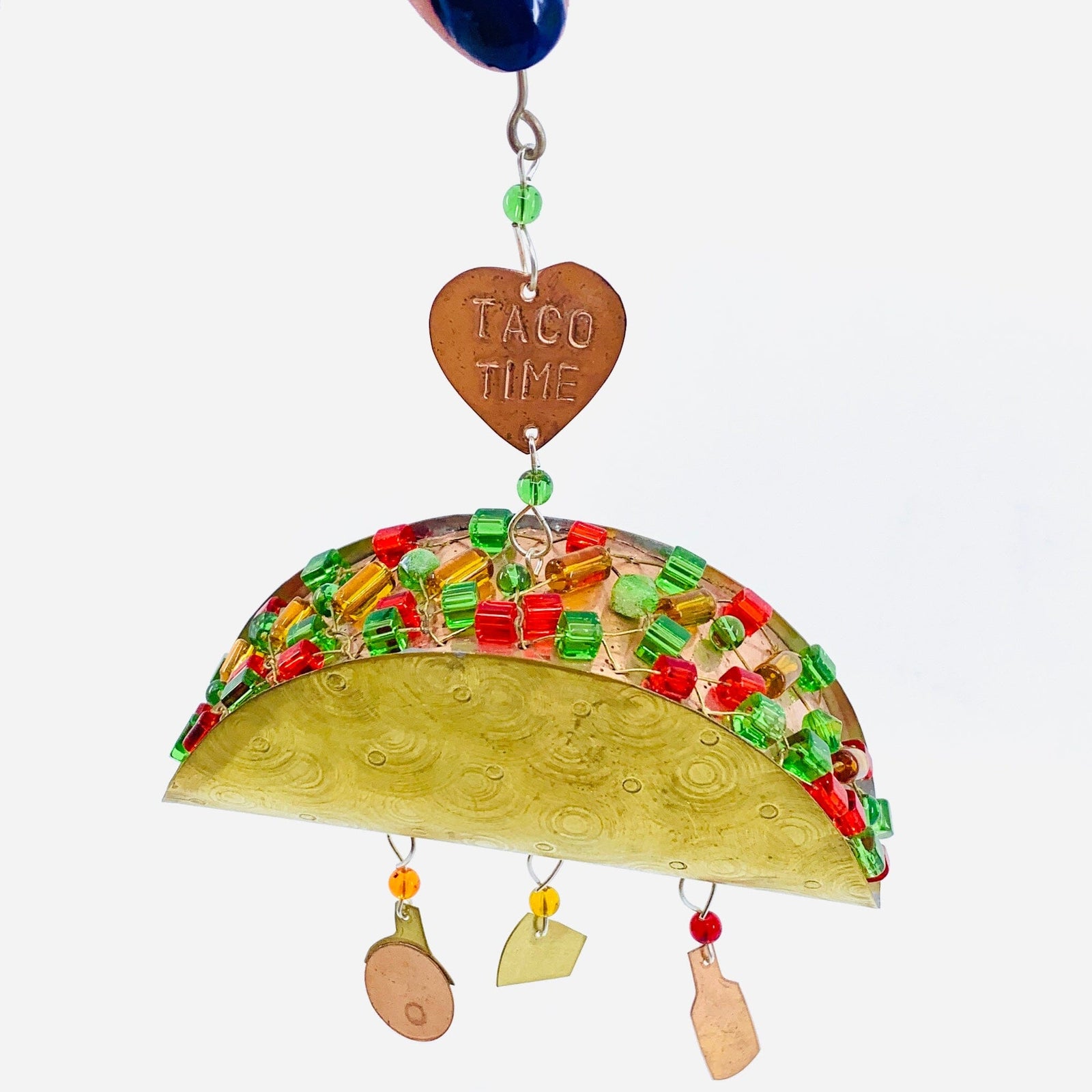 Mixed Metal Ornament Taco Time Miniature Pilgrim Imports 