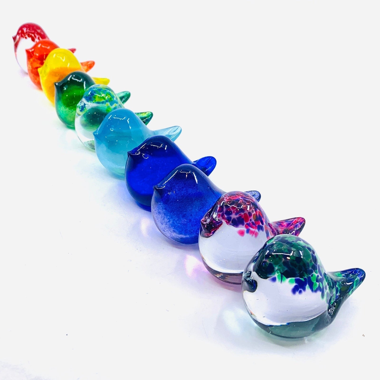 Little Glass Bird, Raindrop Confetti Miniature Henrietta Glass 