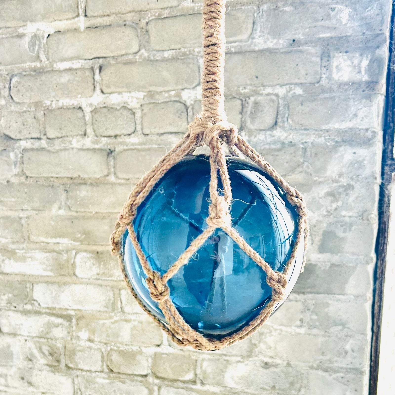 Nautical Glass Globe, Blue Decor Chesapeake Bay 