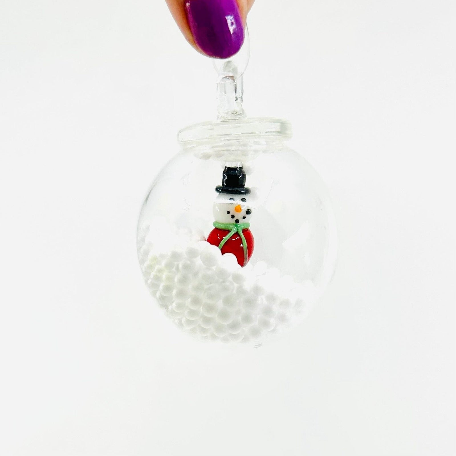 Glass Snow Globe Ornament, Snowman Decor Creative Co-op 