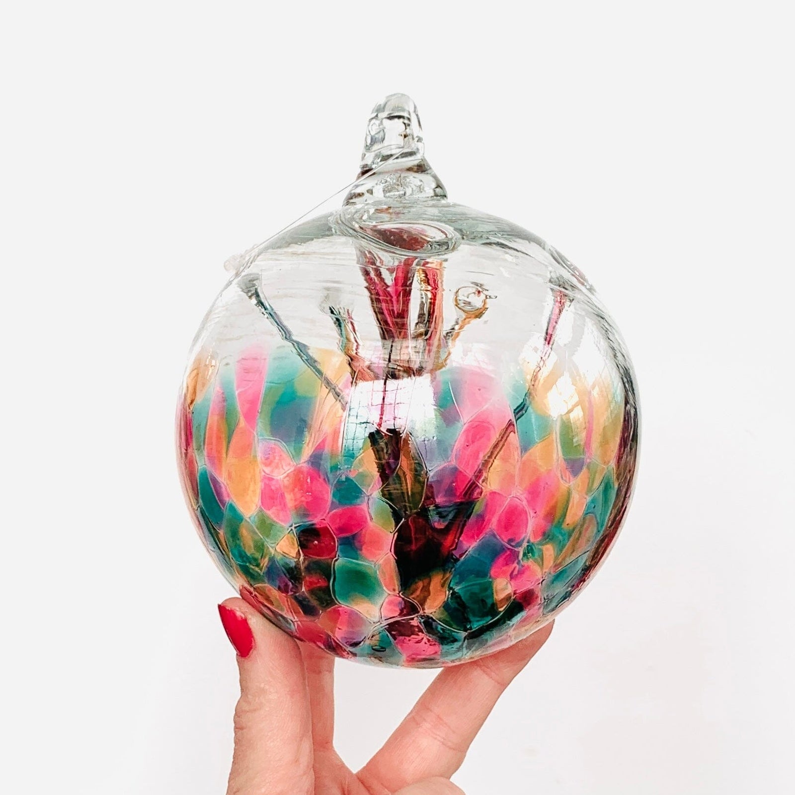 5" Wish Ball Ornament, Fiji Wish Ball Luke Adams Glass Blowing Studio 