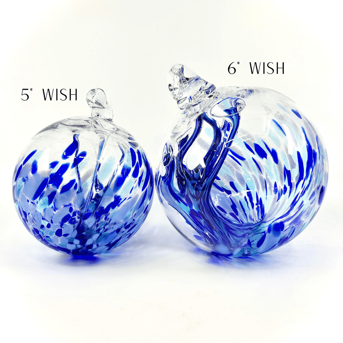 6" Wish Ball Ornament, Waterfall Wish Ball Luke Adams Glass Blowing Studio 