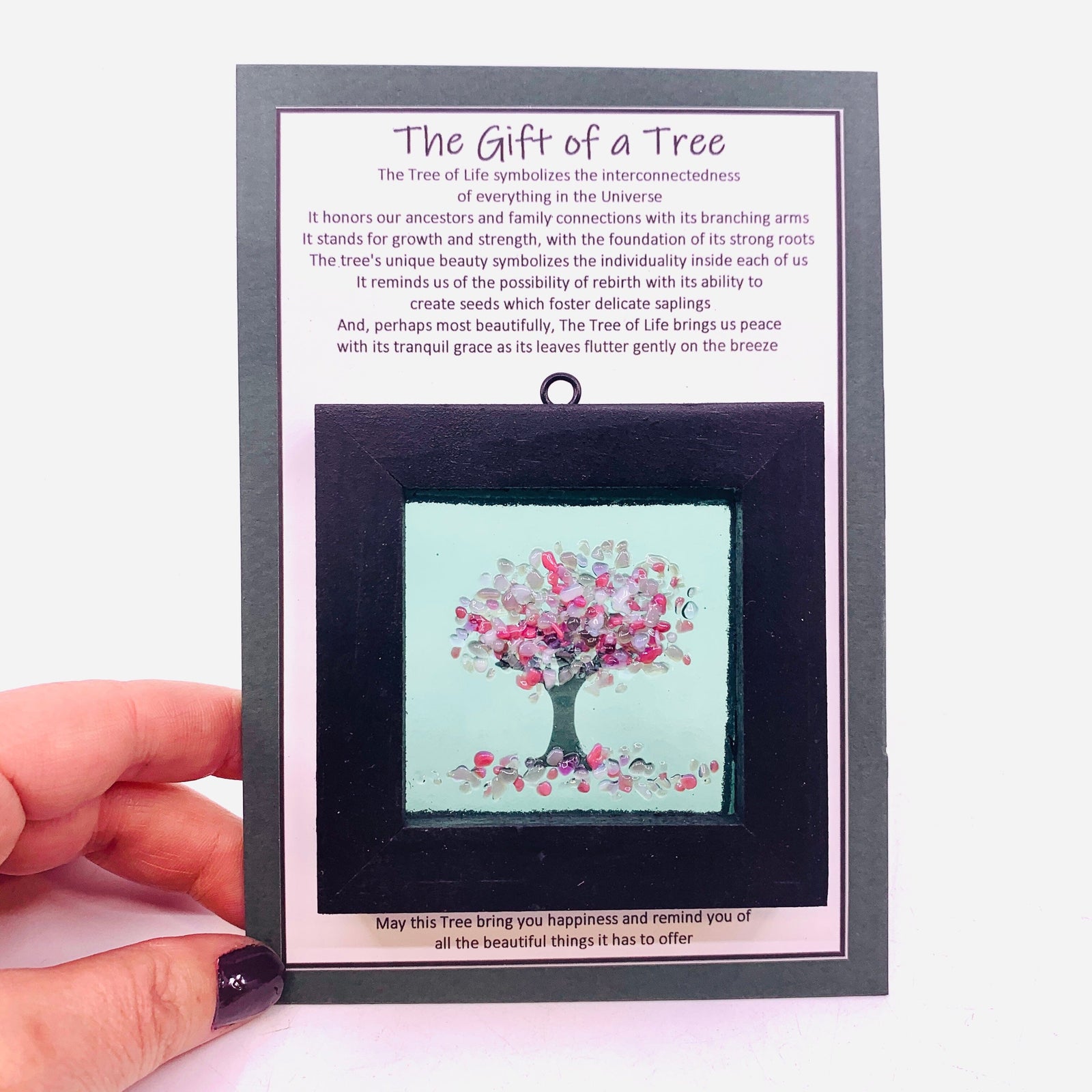 Fused Glass Tree of Life Shadow Box 77 Decor Glimmer Glass Gifts 