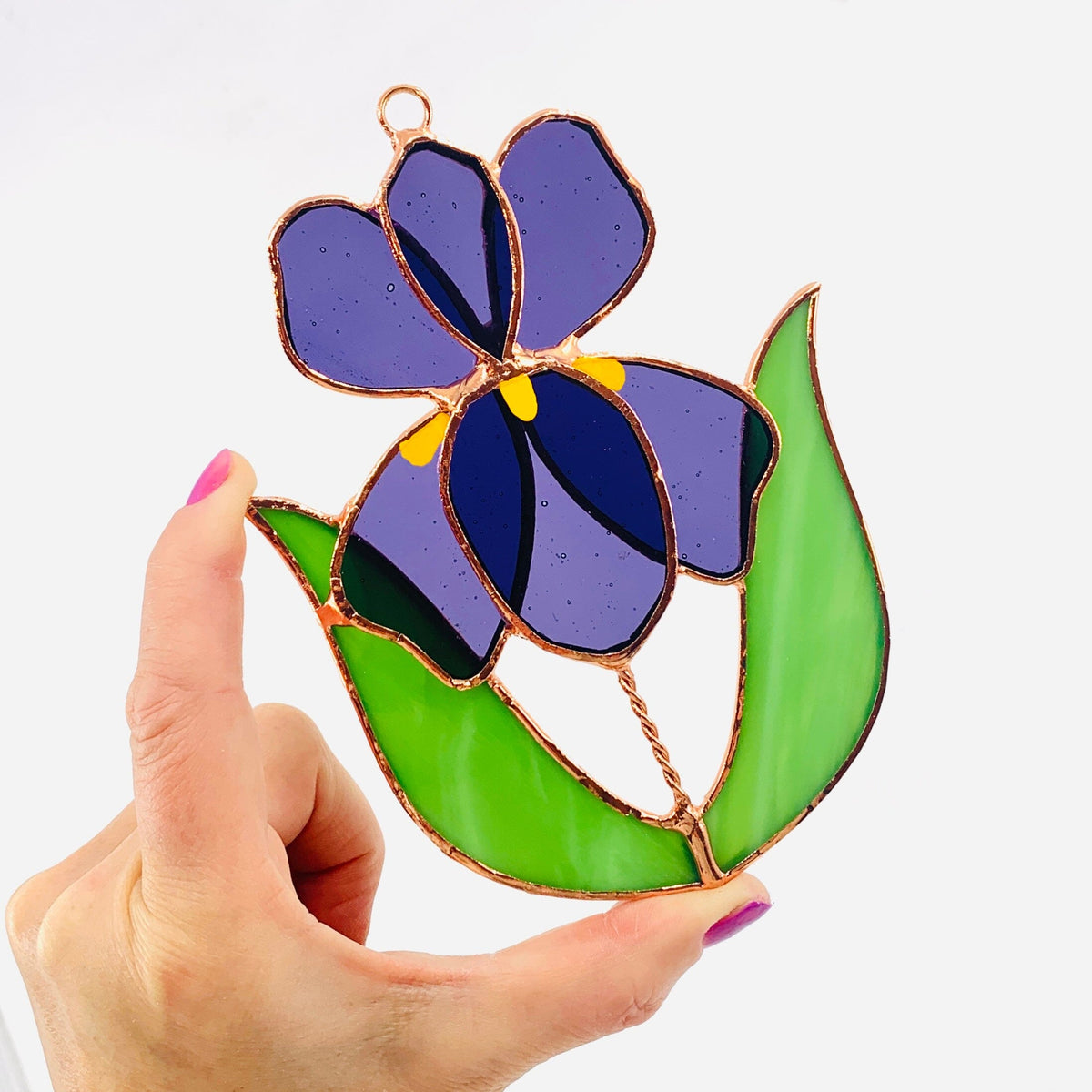 Stained Glass Suncatcher, Iris Decor Gift Essentials 