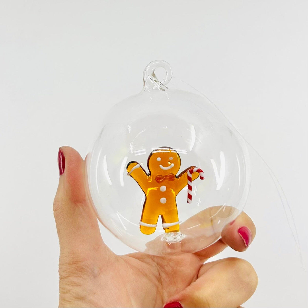 Glass Icon Ornament, Cane Gingerbread ICHENDORF 