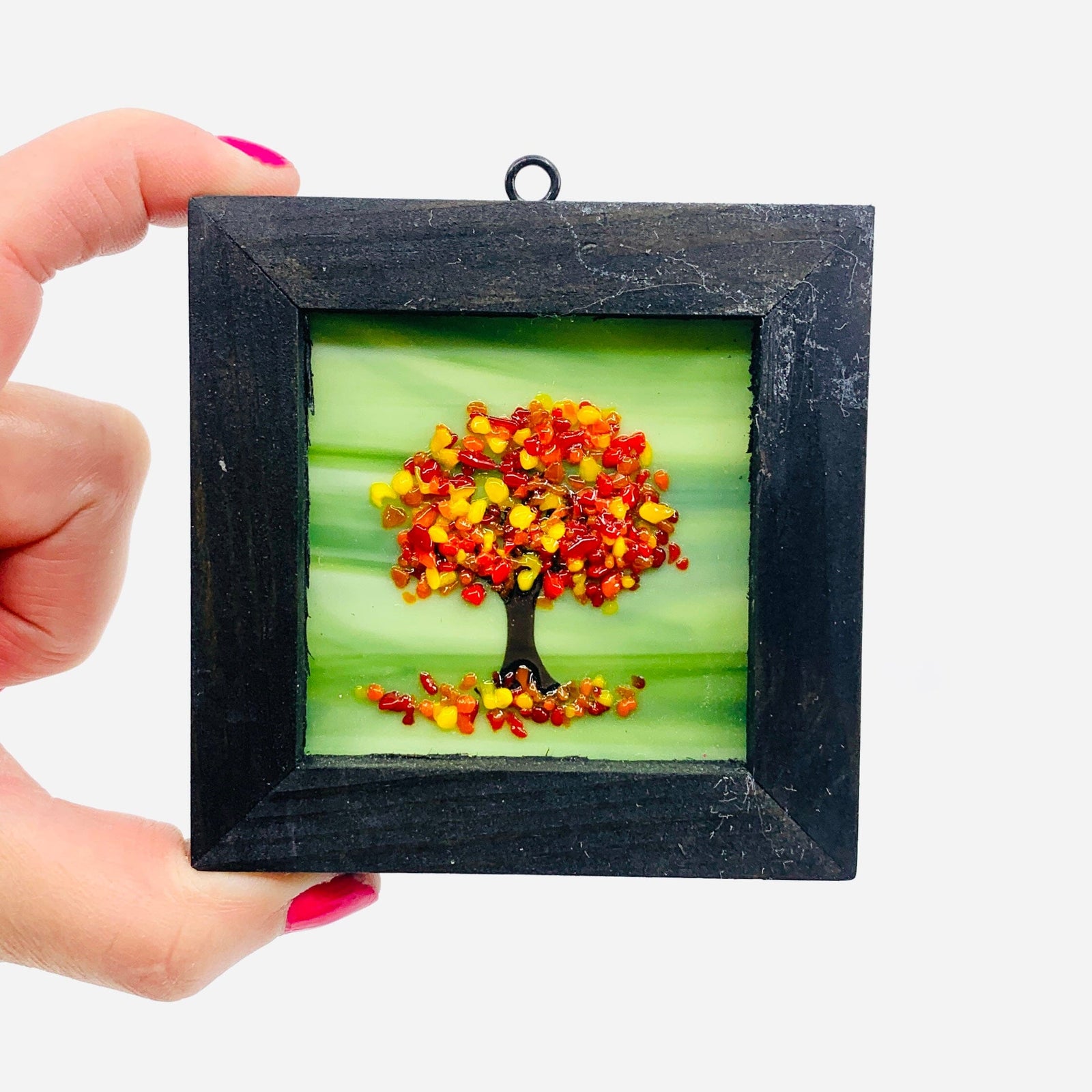 Fused Glass Tree of Life Shadow Box 27 Decor Glimmer Glass Gifts 