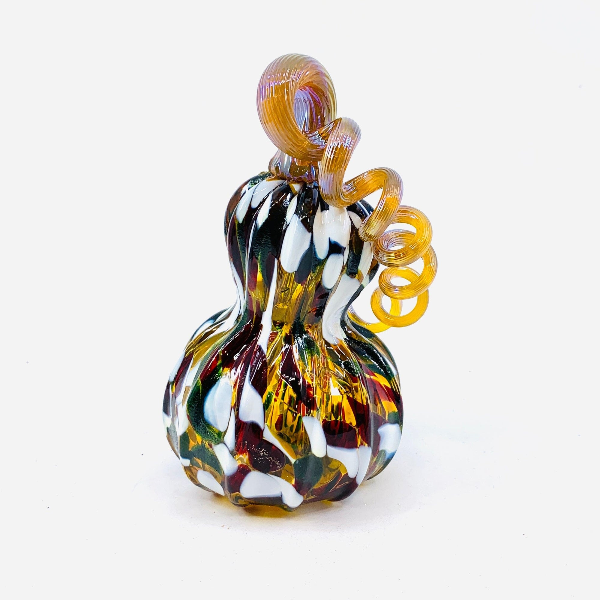 Daily Pumpkin 1634 Holiday Tipsy Mini Gourd Gabby Luke Adams Glass Blowing Studio 