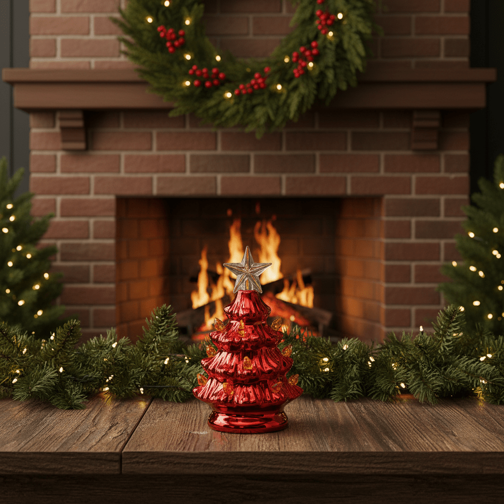 Metallic Lite-Up Red Tree - 9 One Hundred 80 Degrees 