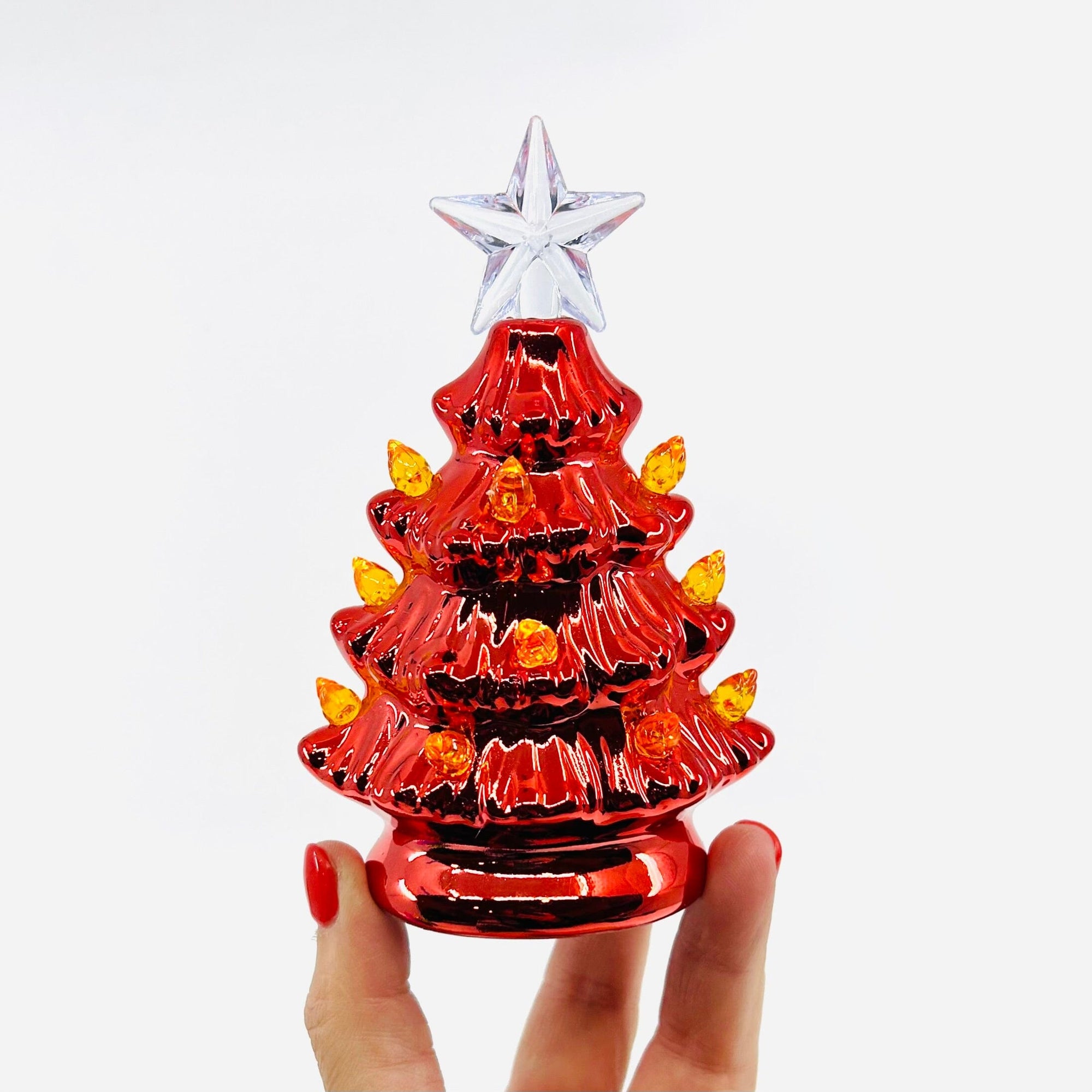 Metallic Lite-Up Red Tree - 9 One Hundred 80 Degrees 