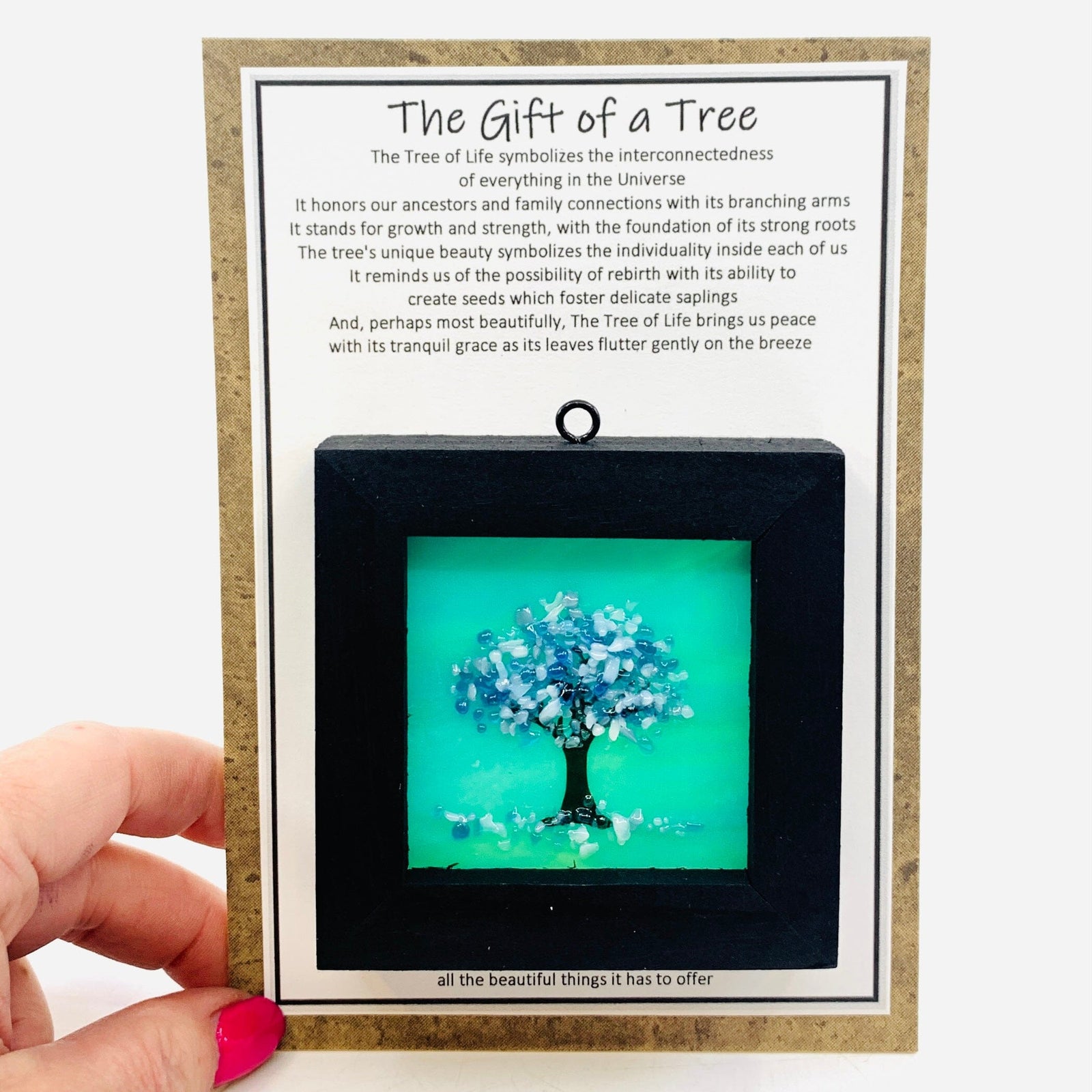 Fused Glass Tree of Life Shadow Box 143 Decor Glimmer Glass Gifts 