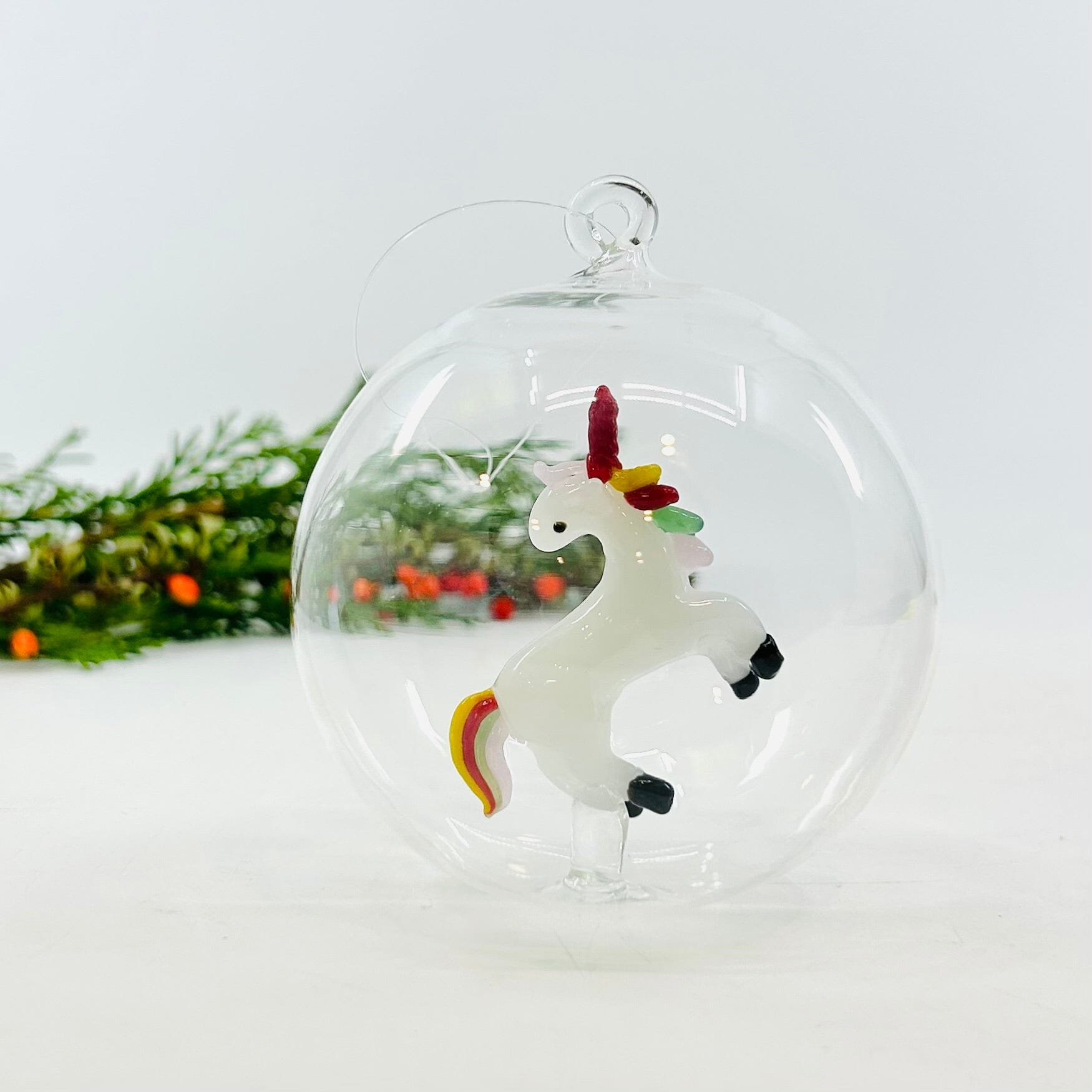 Glass Icon Ornament, Unicorn ICHENDORF 